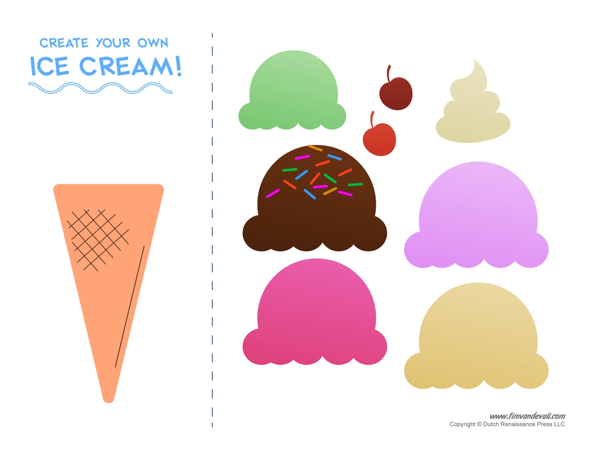 Ice Cream Templates And Coloring Pages For An Ice Cream Party Ice Cream Templates And Coloring Pages For An Ice Cream Party