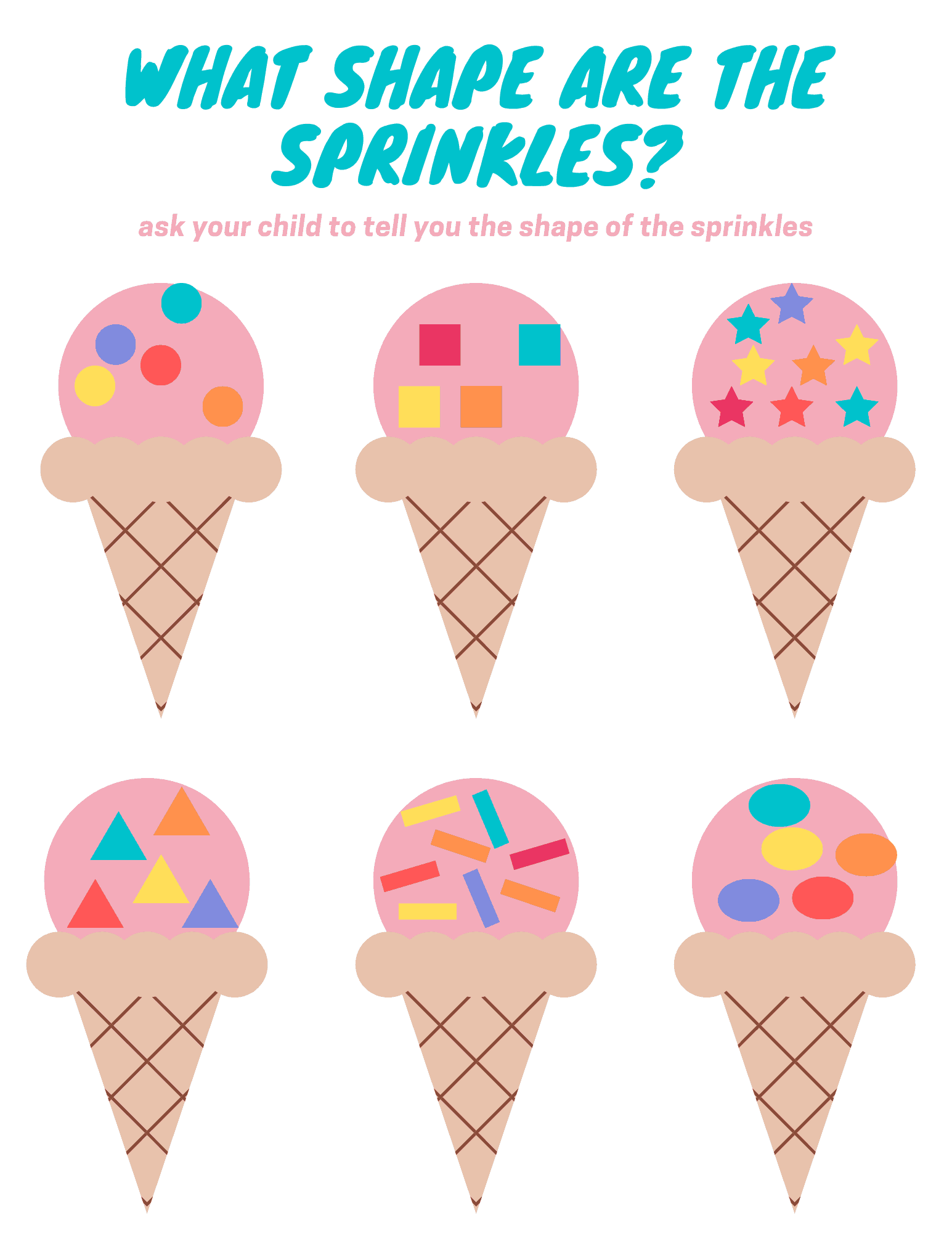 Printable Ice Cream Worksheet