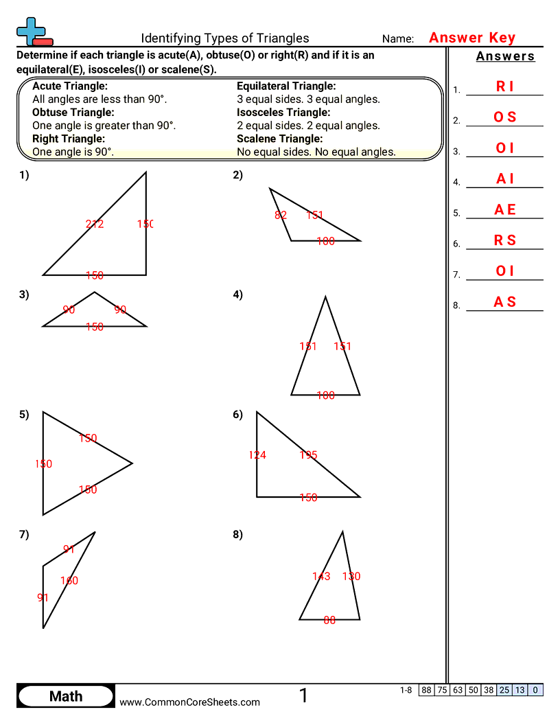 Identifying Types Of Triangles Worksheet Download Identifying Types Of Triangles Worksheet Download