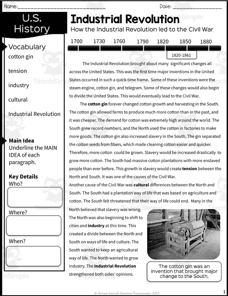 Industrial Revolution Online Exercise Live Worksheets Worksheets Library