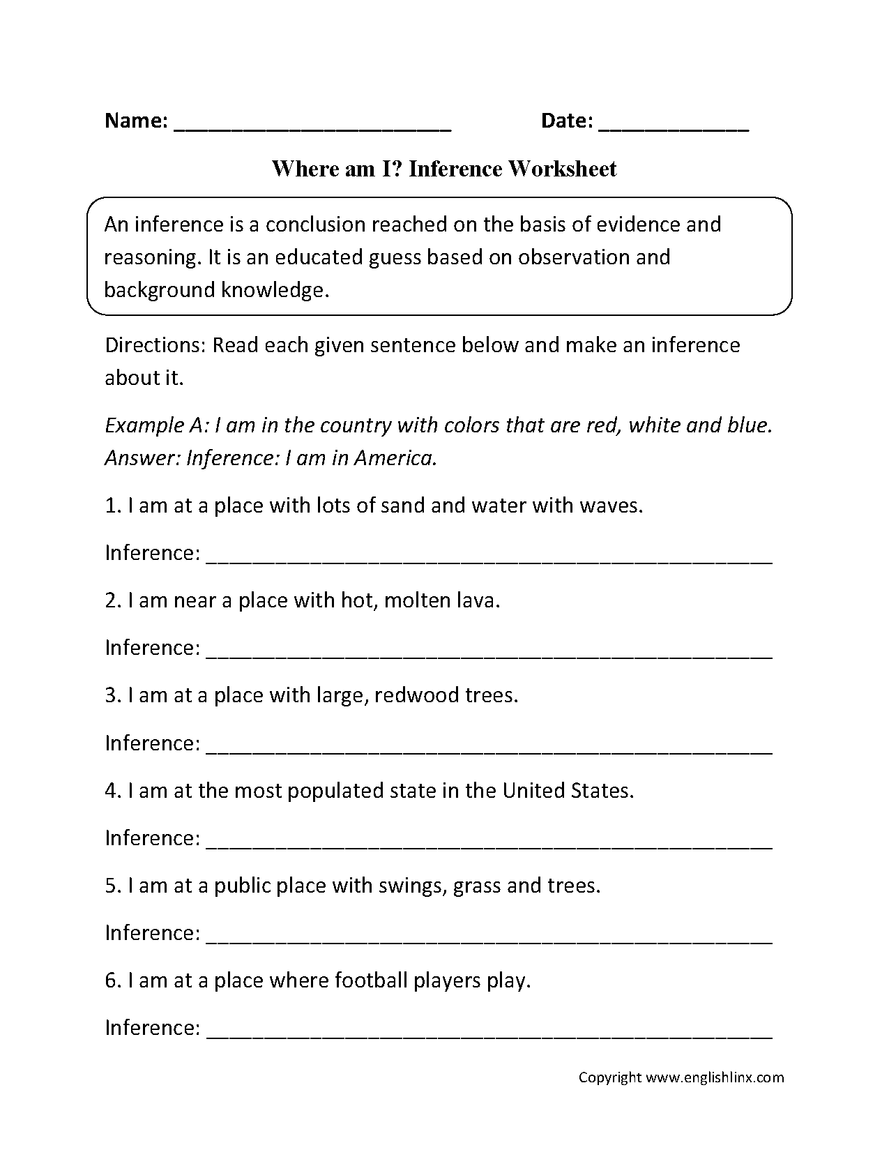 Inference Worksheets Printable Inference Practice For Grades 4 12