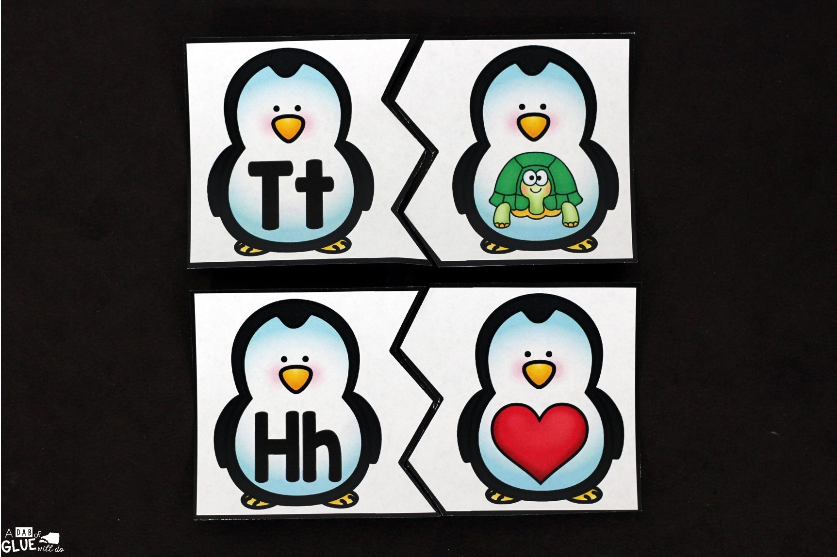 Initial Sound Penguin Puzzles 