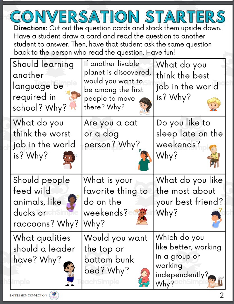 Printable Appropriate Conversation Skills Worksheets Printable Appropriate Conversation Skills Worksheets