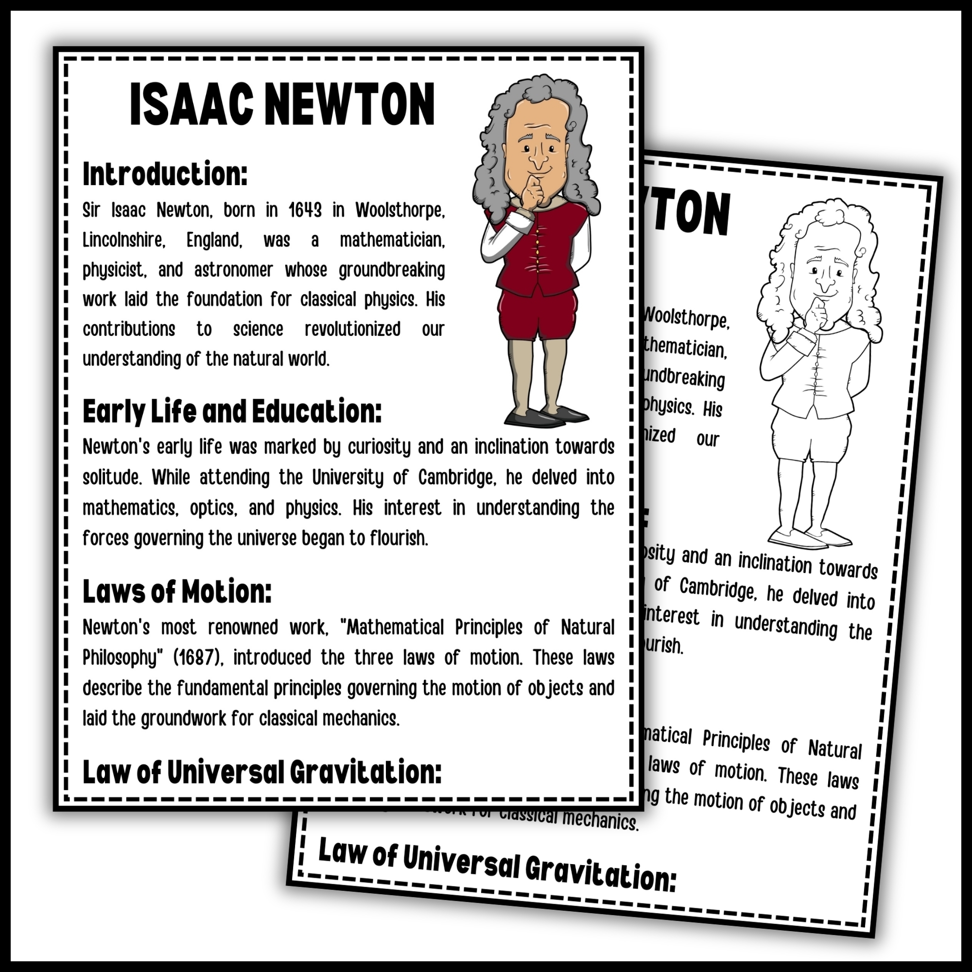 Isaac Newton Reading Comprehension Passage U0026 Questions Made By Teachers Isaac Newton Reading Comprehension Passage U0026 Questions Made By Teachers