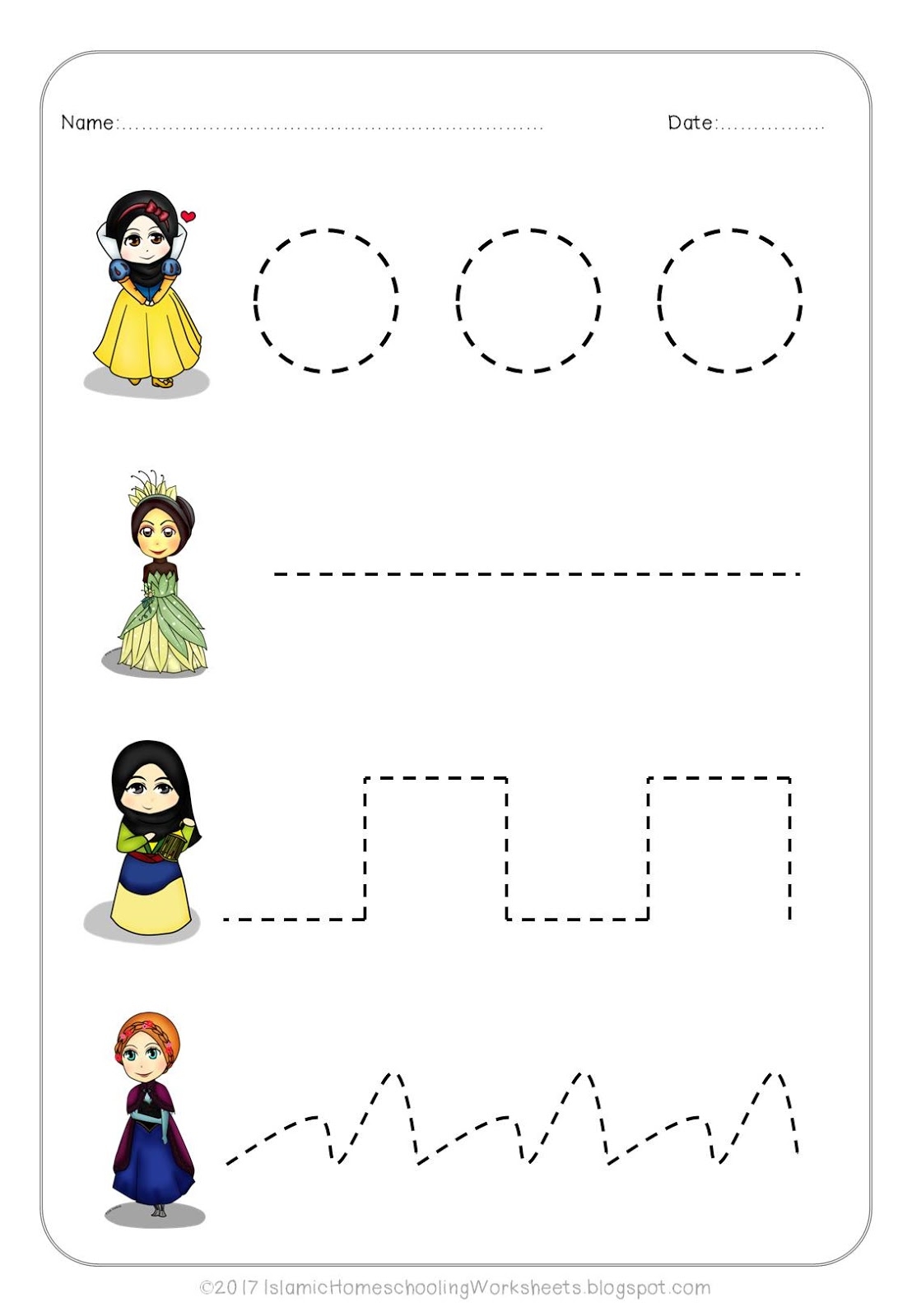 Islamic Homeschooling Worksheets FREE Disney Princess Preschool Islamic Homeschooling Worksheets FREE Disney Princess Preschool