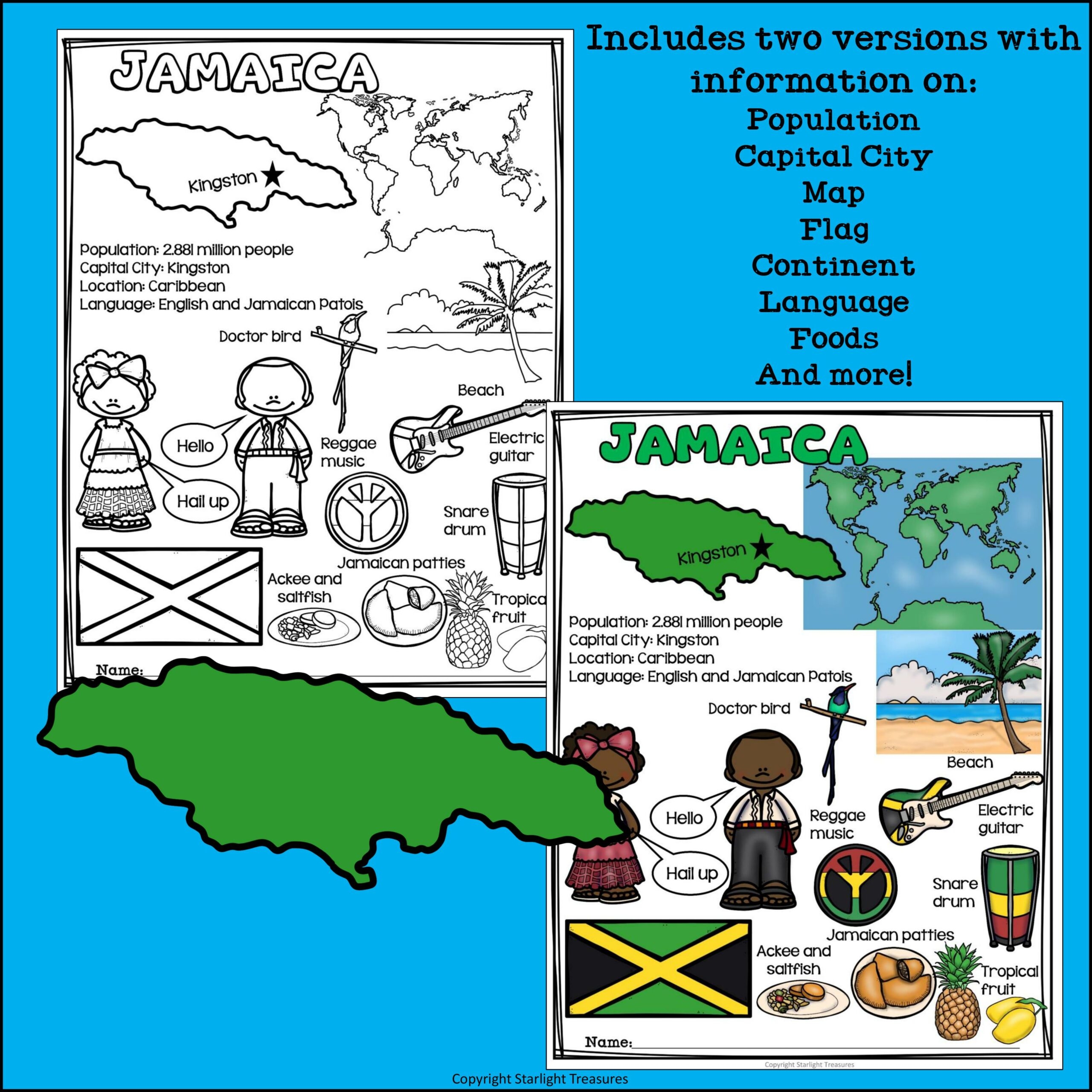 Jamaica Fact Sheet For Early Readers Made By Teachers Jamaica Fact Sheet For Early Readers Made By Teachers