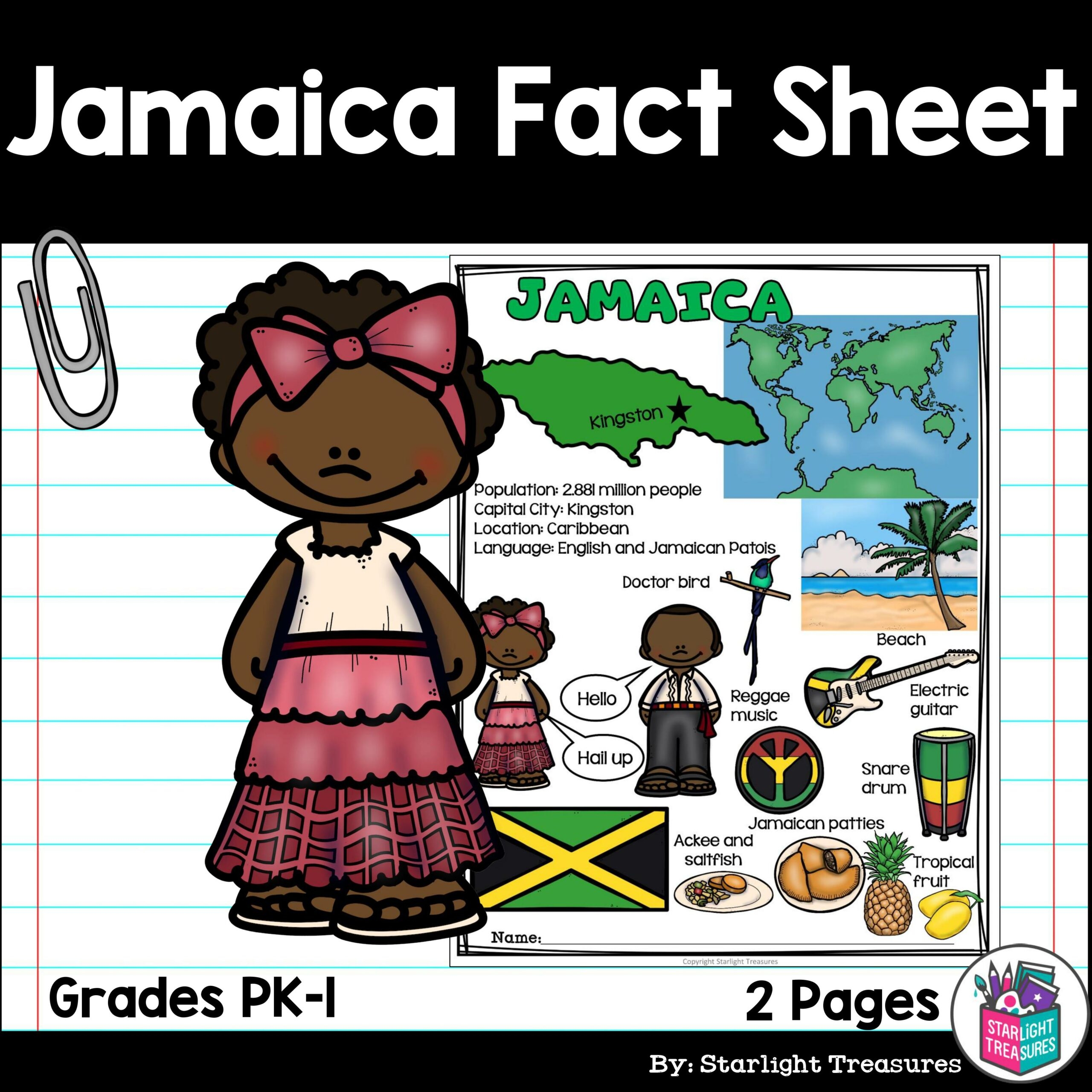Jamaica Fact Sheet For Early Readers Made By Teachers Jamaica Fact Sheet For Early Readers Made By Teachers