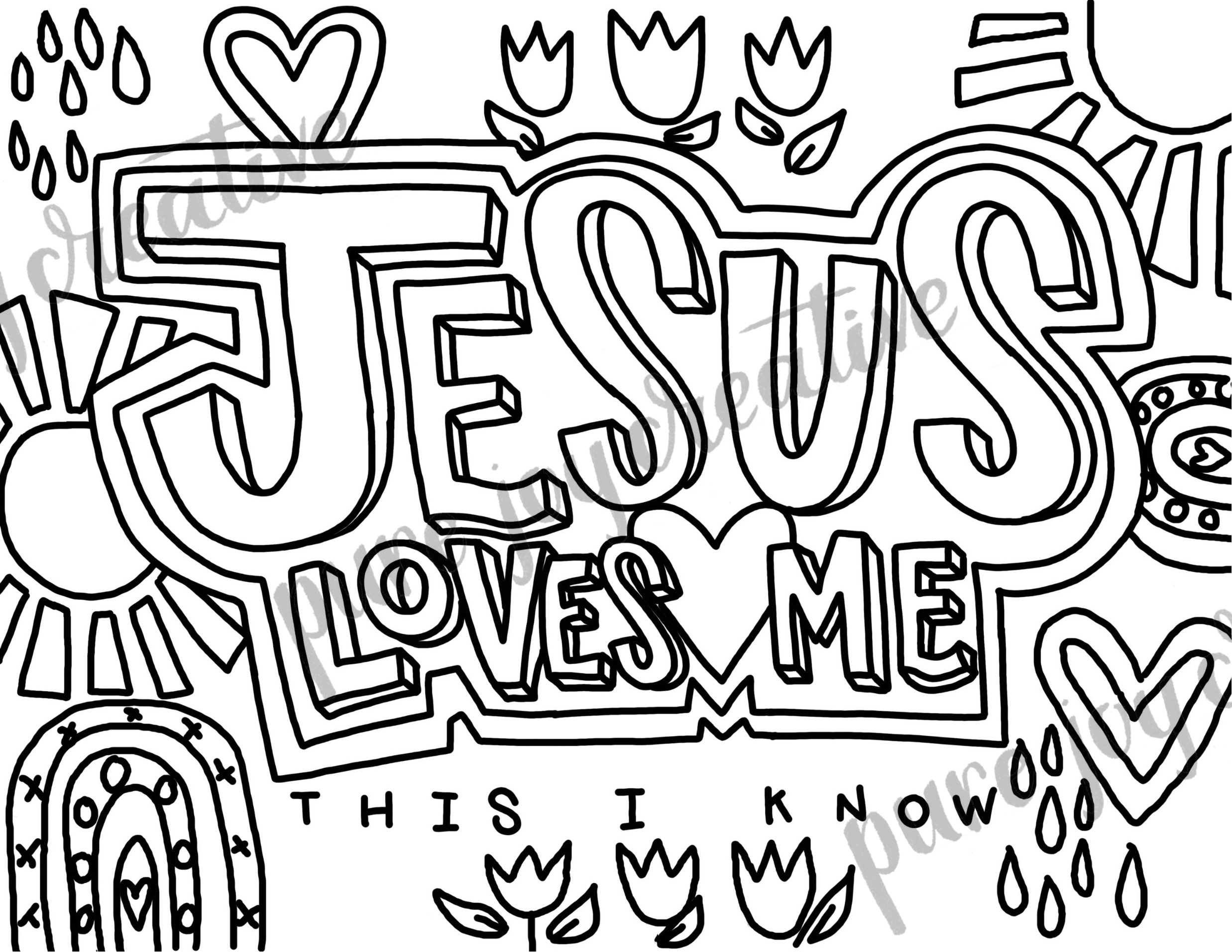 Jesus Loves Me Coloring Page