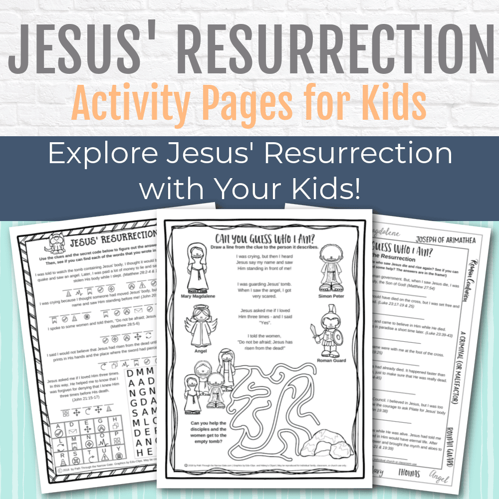 Jesus Resurrection Easter Activity Pages Kids Bible Teacher Jesus Resurrection Easter Activity Pages Kids Bible Teacher