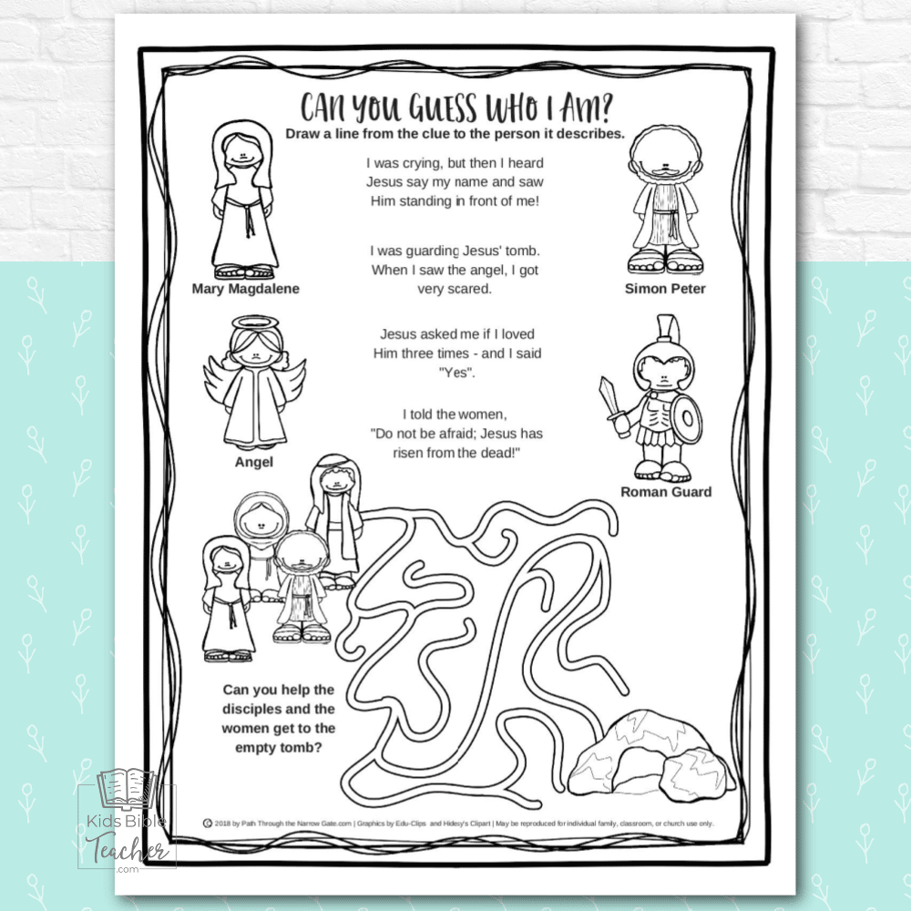 Jesus Resurrection Easter Activity Pages Kids Bible Teacher Jesus Resurrection Easter Activity Pages Kids Bible Teacher