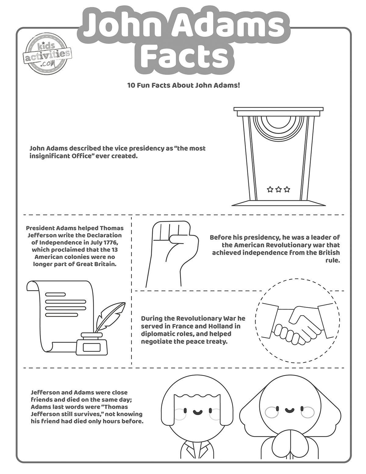 John Adams Facts For Kids That Love History Kids Activities Blog