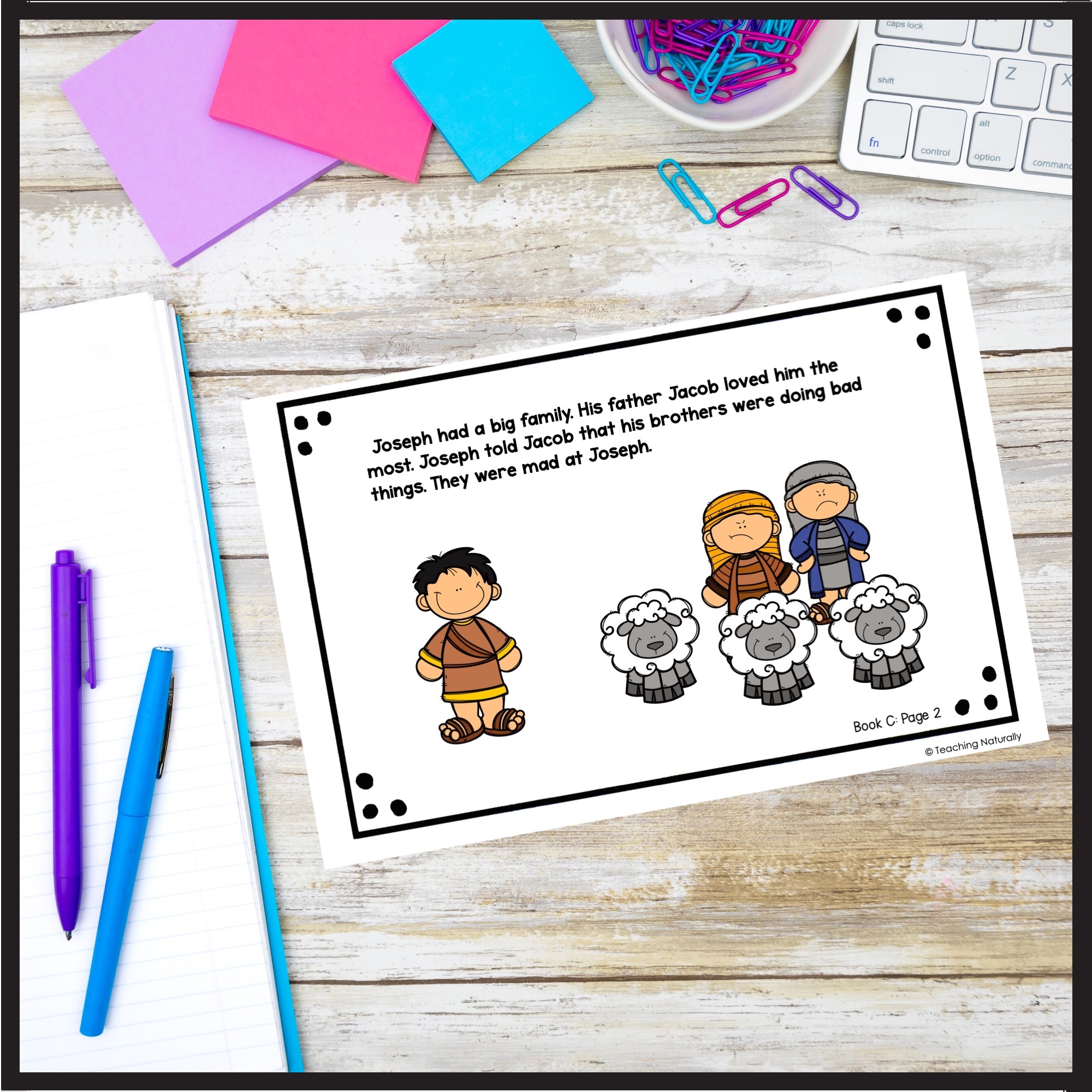 Joseph And His Coat Of Many Colors Printable Bible Mini book