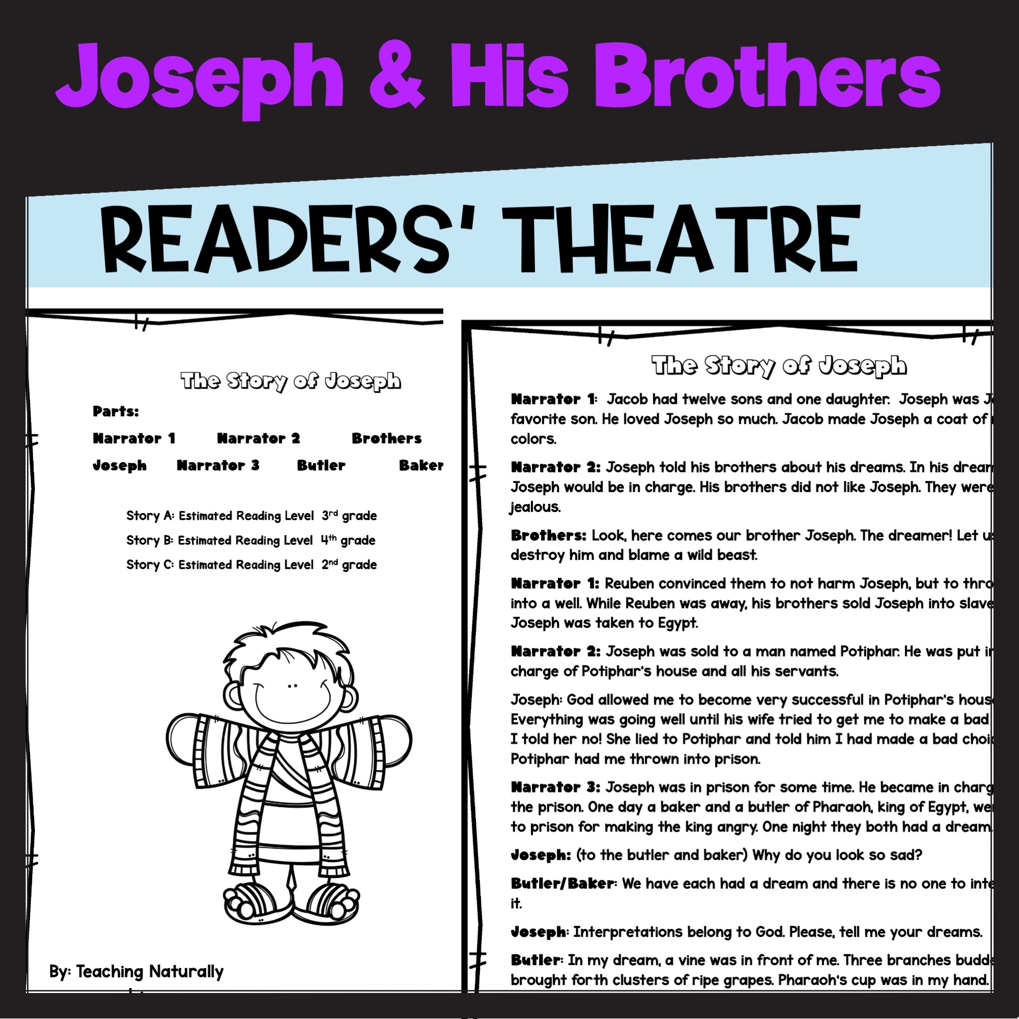 Joseph Coat Of Colors To Egypt Bible Story Readers Theatre Script Made By Teachers Joseph Coat Of Colors To Egypt Bible Story Readers Theatre Script Made By Teachers