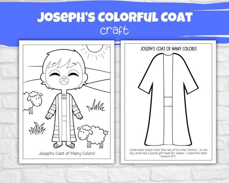 Joseph s Colorful Coat Craft Sunday School Activity Kids Church 