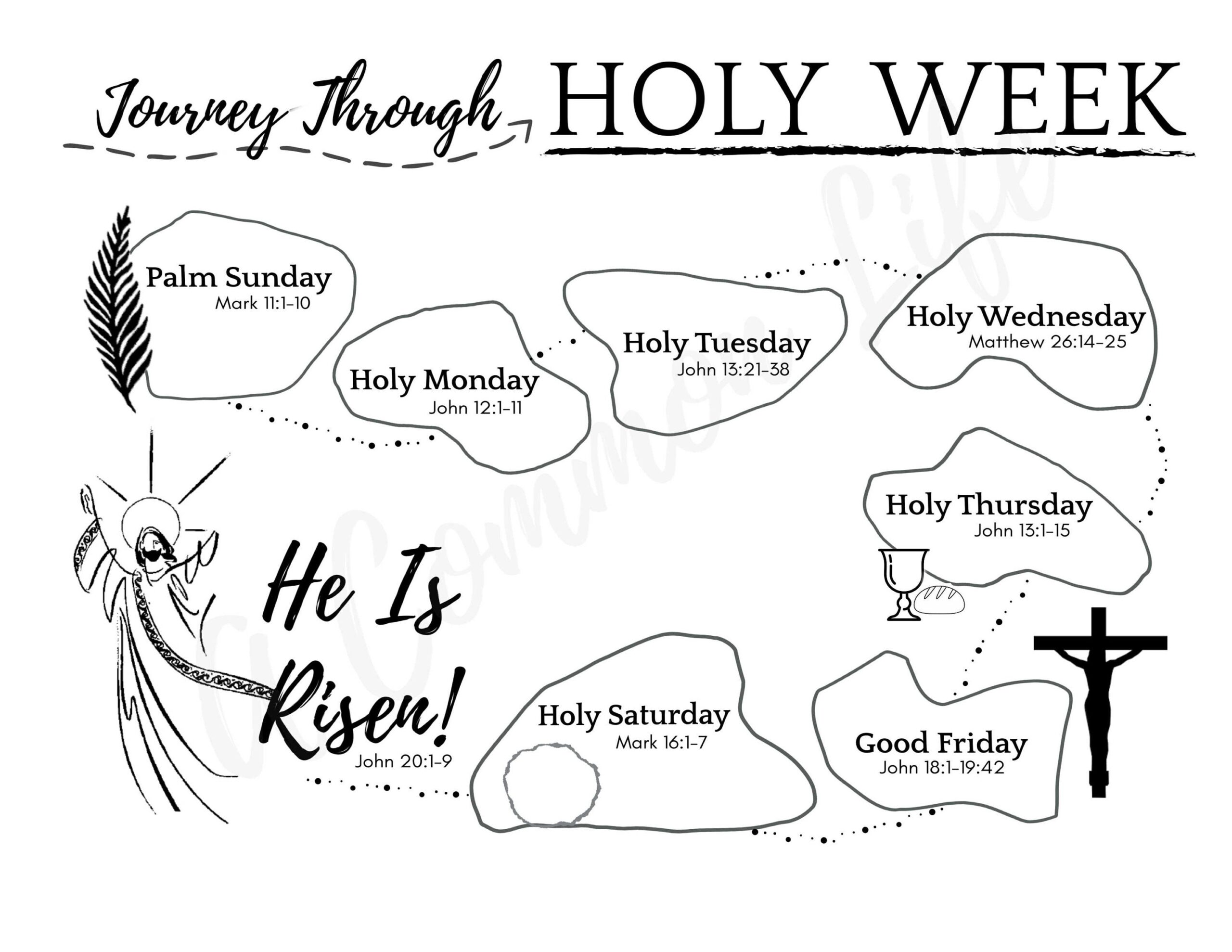 Journey Through Holy Week PRINTABLE Etsy Australia Journey Through Holy Week PRINTABLE Etsy Australia