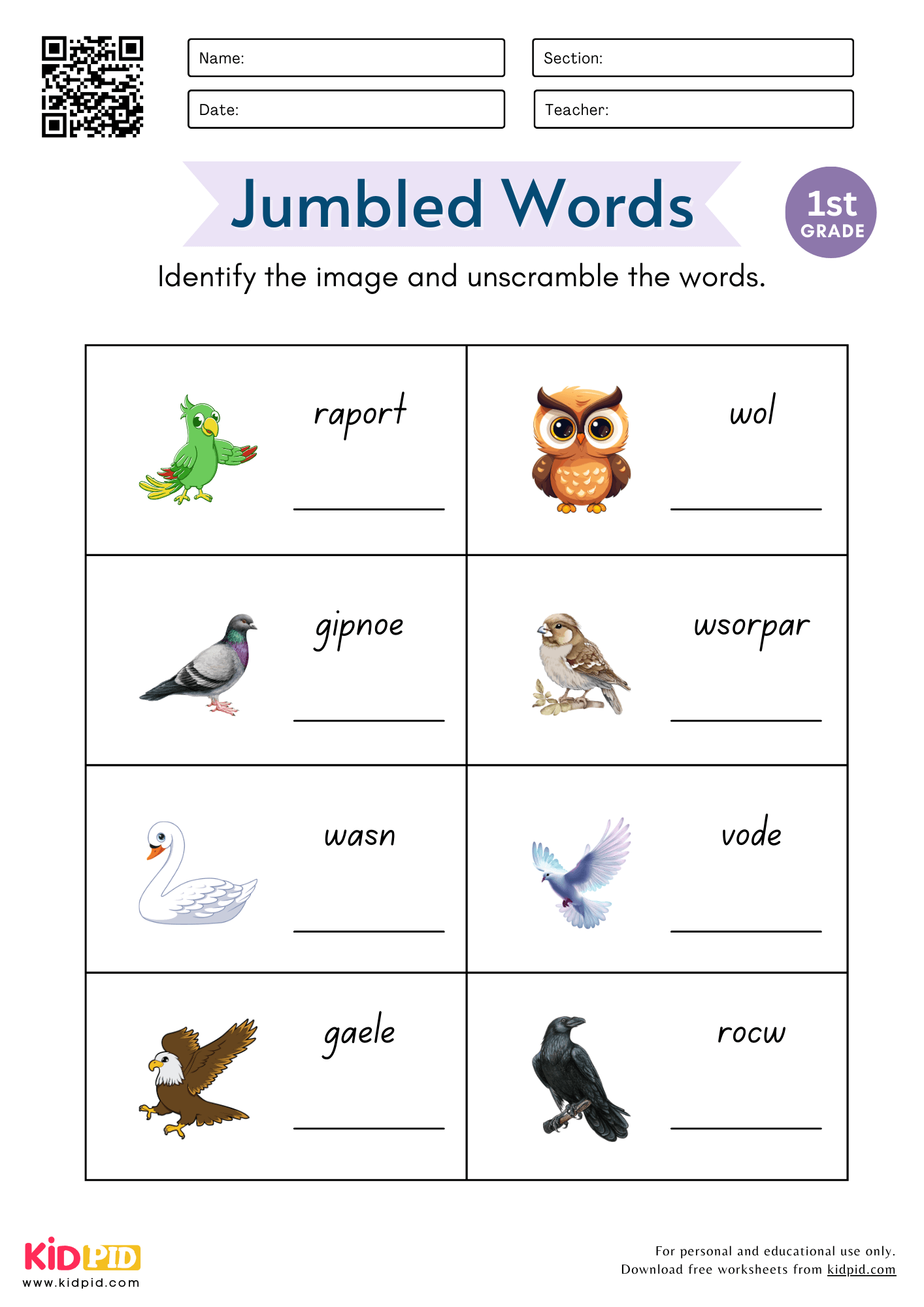 English Printable Worksheets For Grade 1 English Printable Worksheets For Grade 1