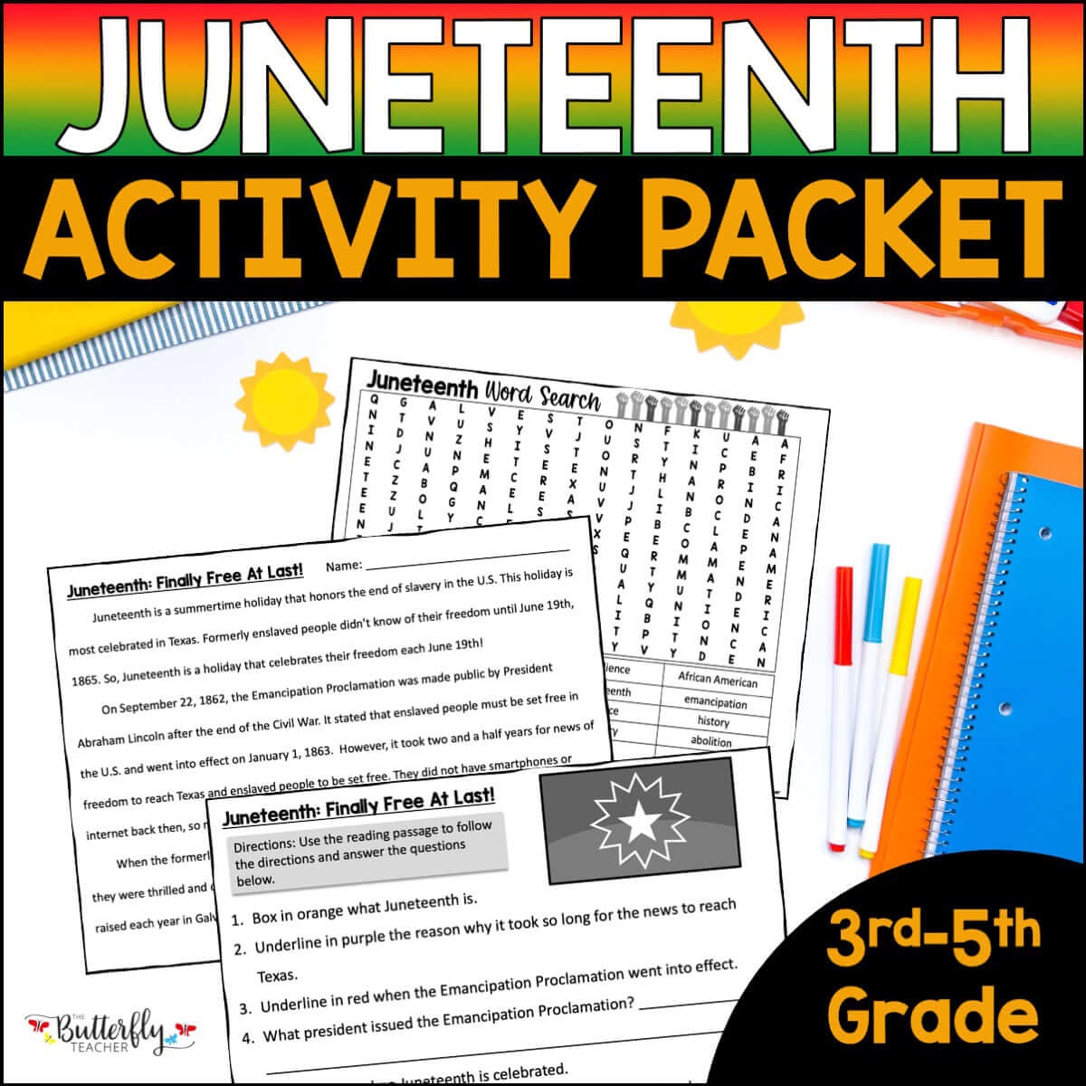 Juneteenth Activities Packet The Butterfly Teacher Juneteenth Activities Packet The Butterfly Teacher