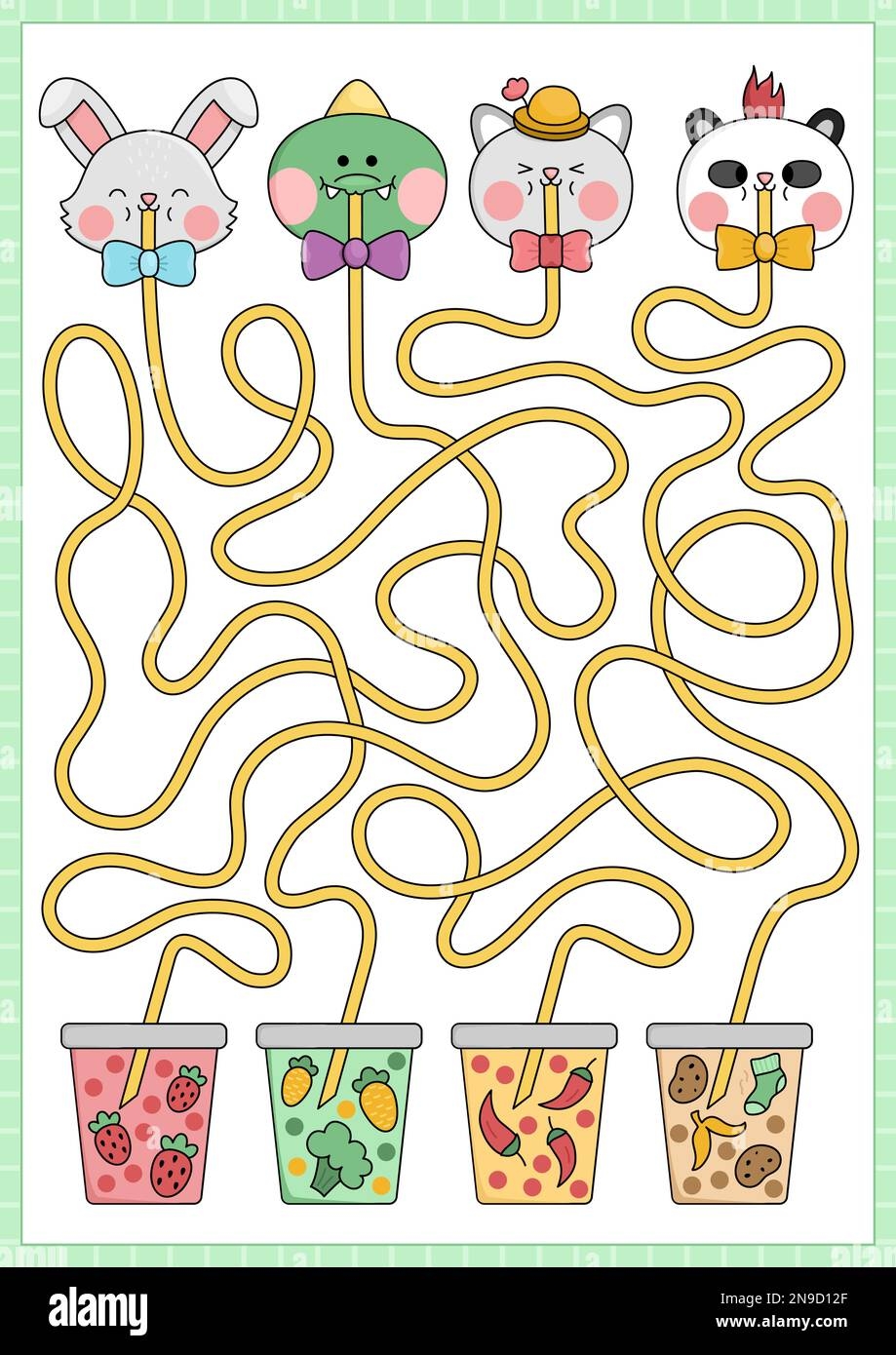 Kawaii Maze For Kids Preschool Printable Activity With Cute Animals Drinking Bubble Tea With Different Tastes Labyrinth Game Or Puzzle With Funny Ch Stock Vector Image U0026 Art Alamy Kawaii Maze For Kids Preschool Printable Activity With Cute Animals Drinking Bubble Tea With Different Tastes Labyrinth Game Or Puzzle With Funny Ch Stock Vector Image U0026 Art Alamy