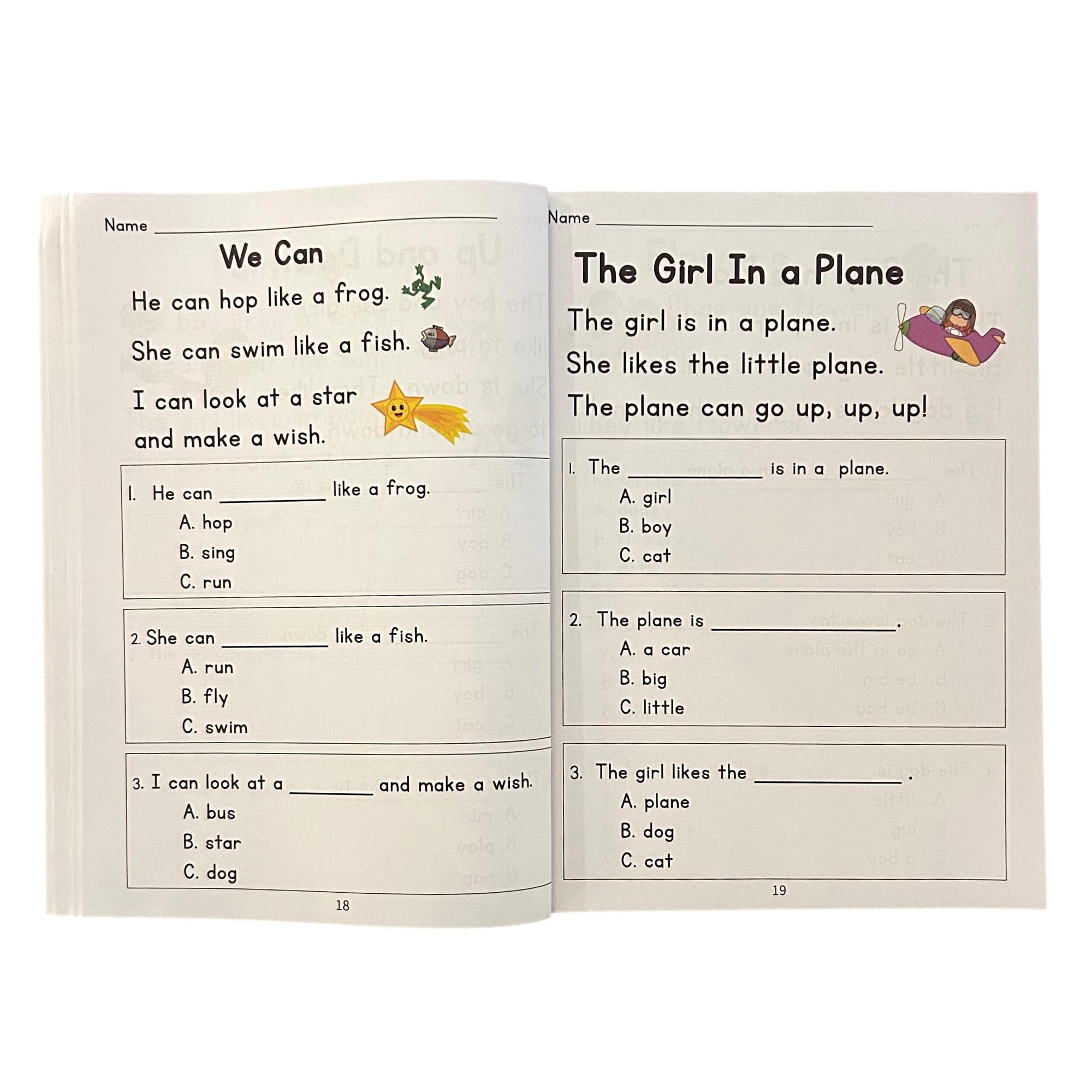 Early Reading Comprehension Worksheets