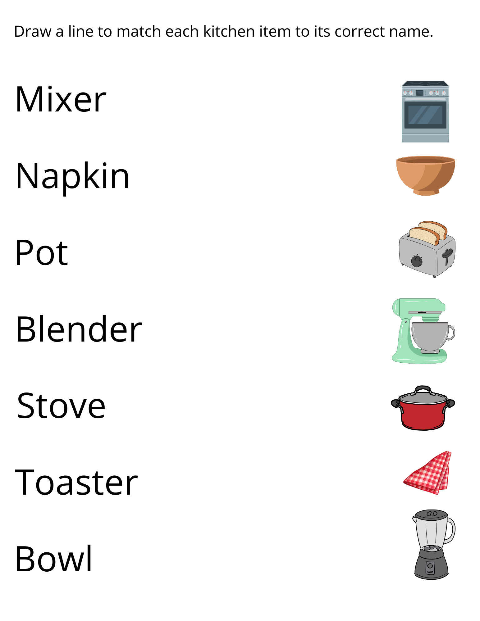 Kids Kindergarten Things In The Kitchen Worksheet Preschool Kitchen Tools Made By Teachers