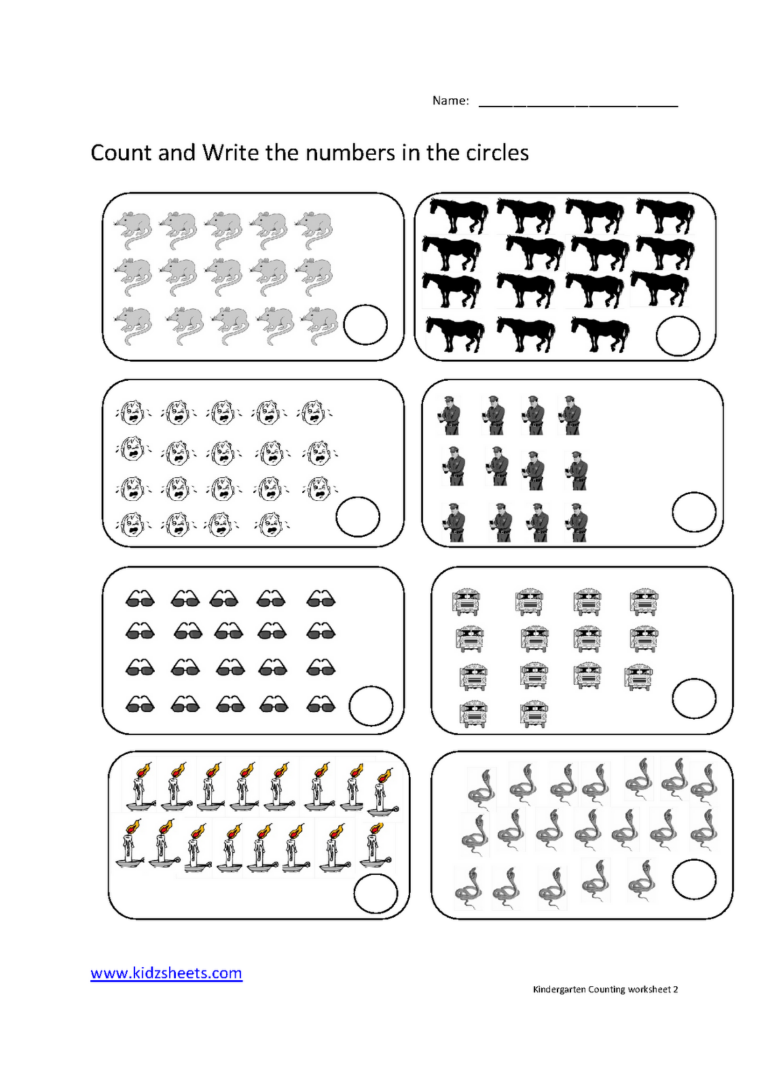 Kidz Worksheets Kindergarten Counting Worksheet2 Counting Worksheets Library