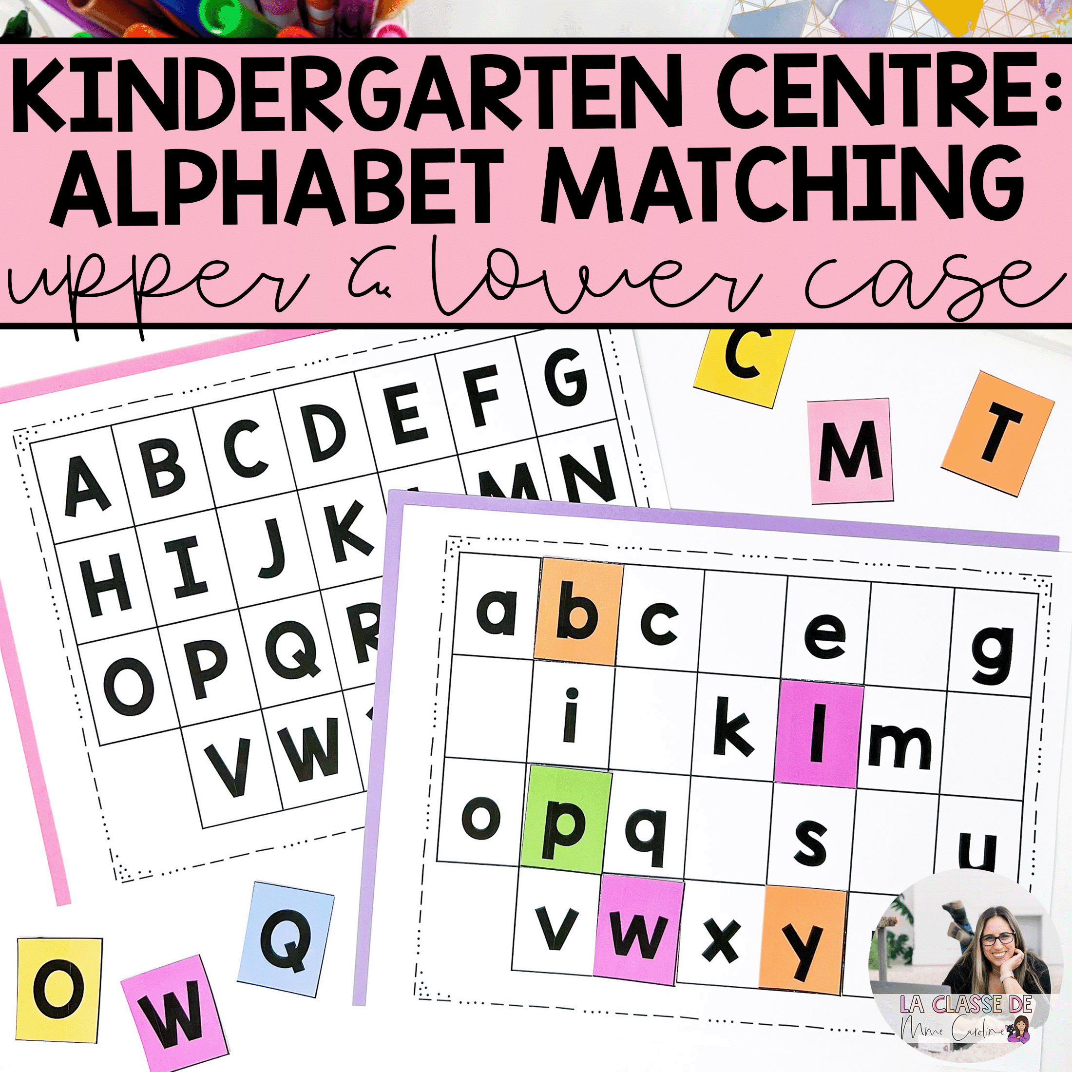 Free Alphabet Matching Worksheets For Kindergarten