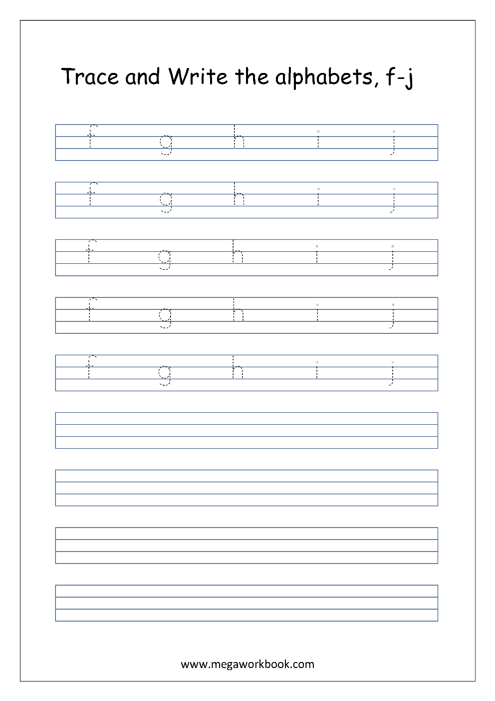 Alphabet Copying Worksheet