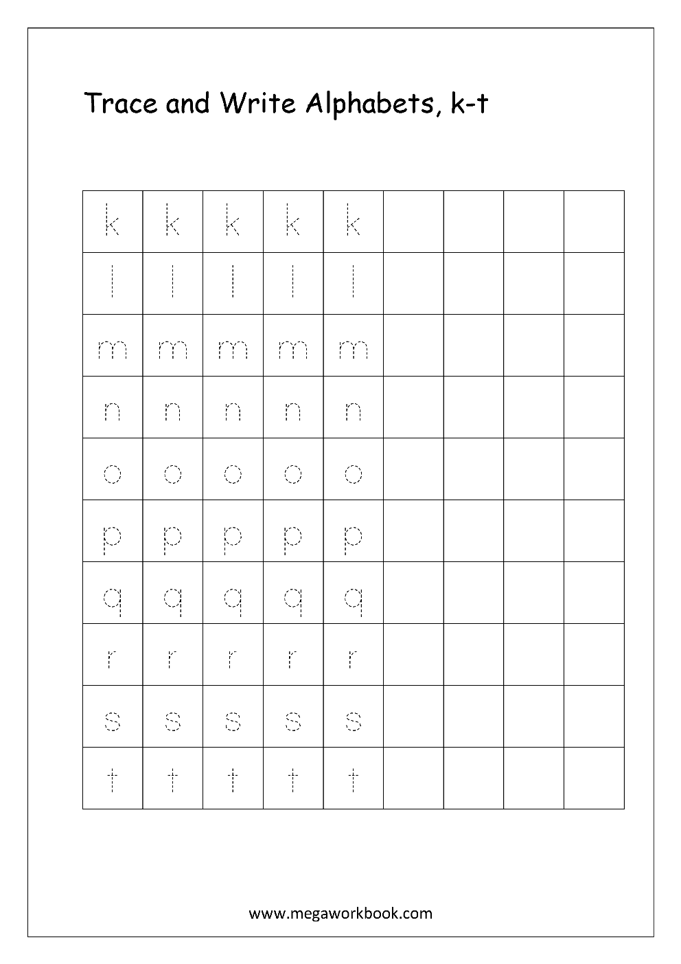 Kindergarten Alphabet Worksheets Free Printable Alphabet Worksheets Alphabet Writing Worksheets Small Letters Lowercase MegaWorkbook