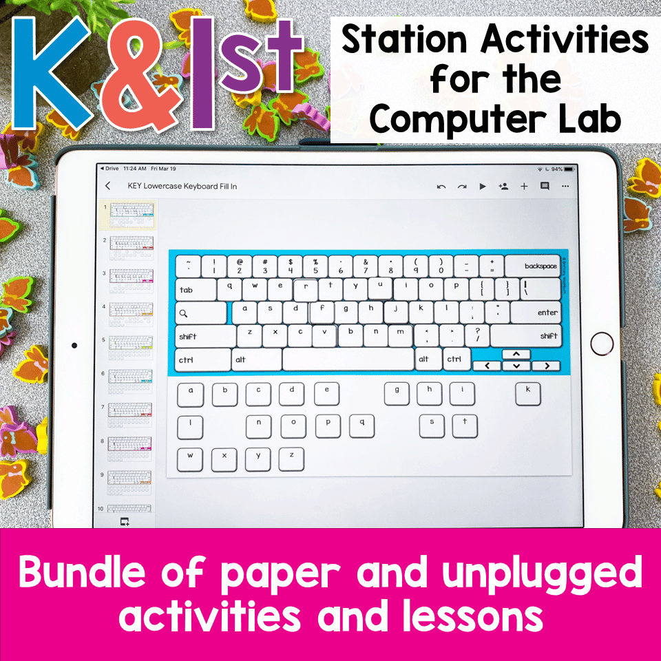 Kindergarten And First Grade Station Activities For The Computer Lab