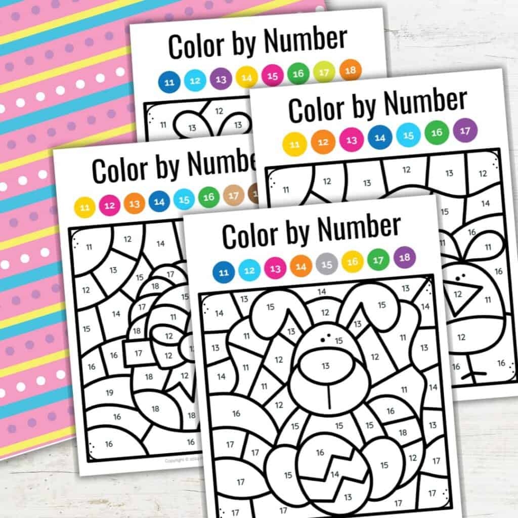 Kindergarten Easter Color by Number Printable Fun Kindergarten Easter Color by Number Printable Fun