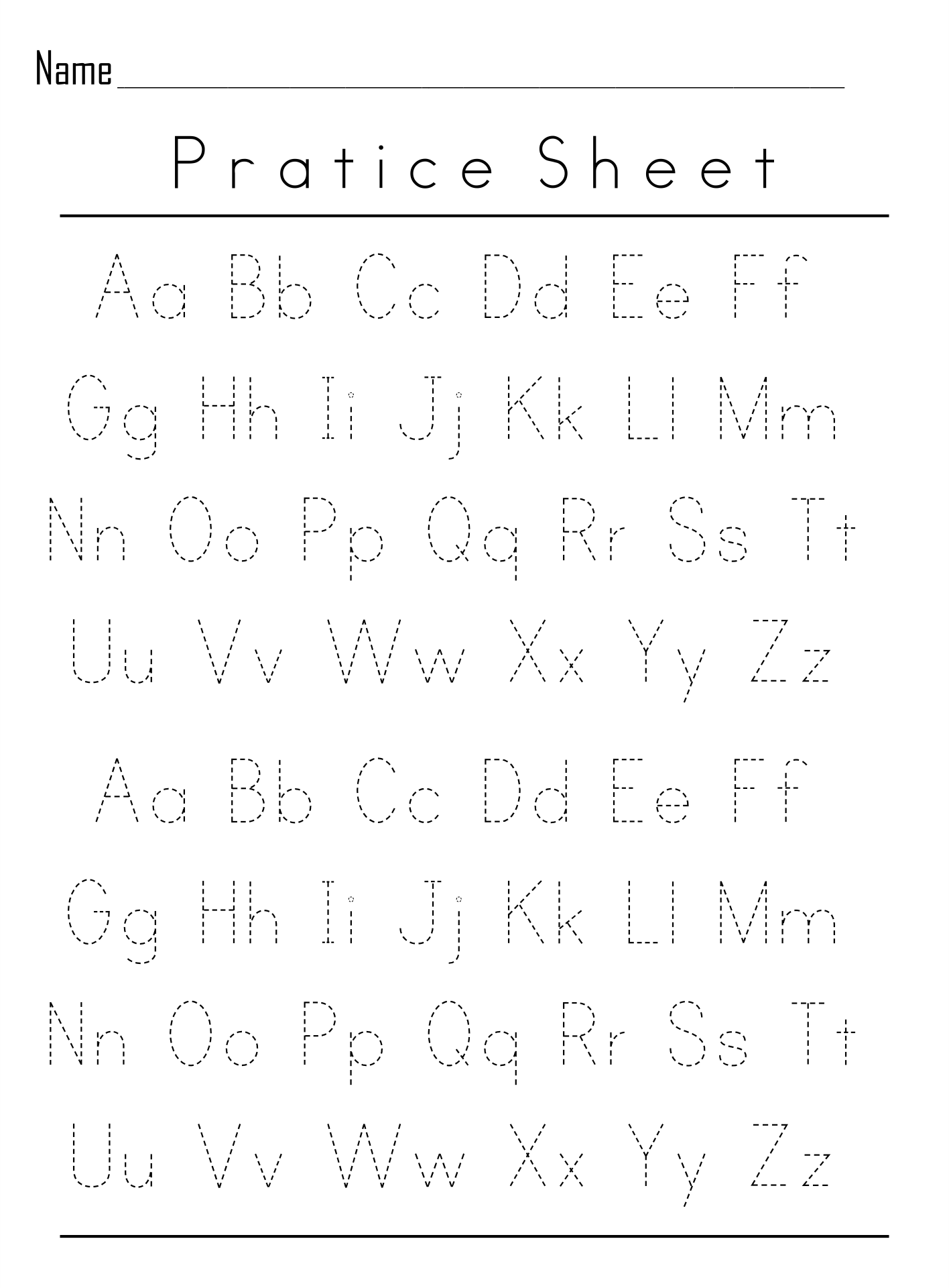 Printable Handwriting Practice Sheets For Preschool