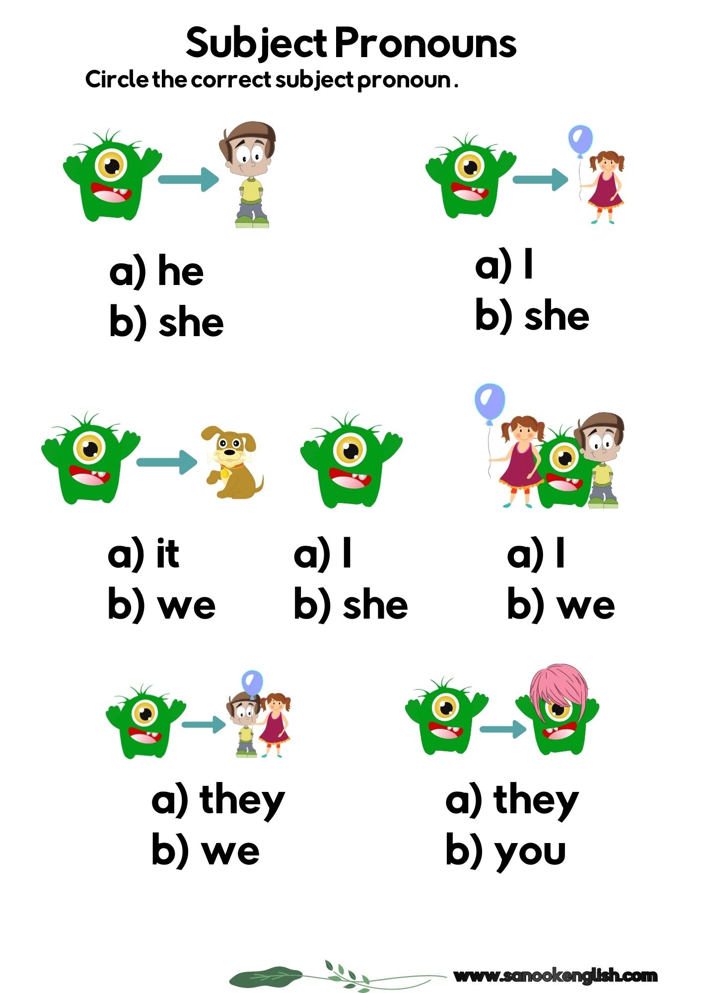 Pronoun Worksheets For Kindergarten Free Pronoun Worksheets For Kindergarten Free