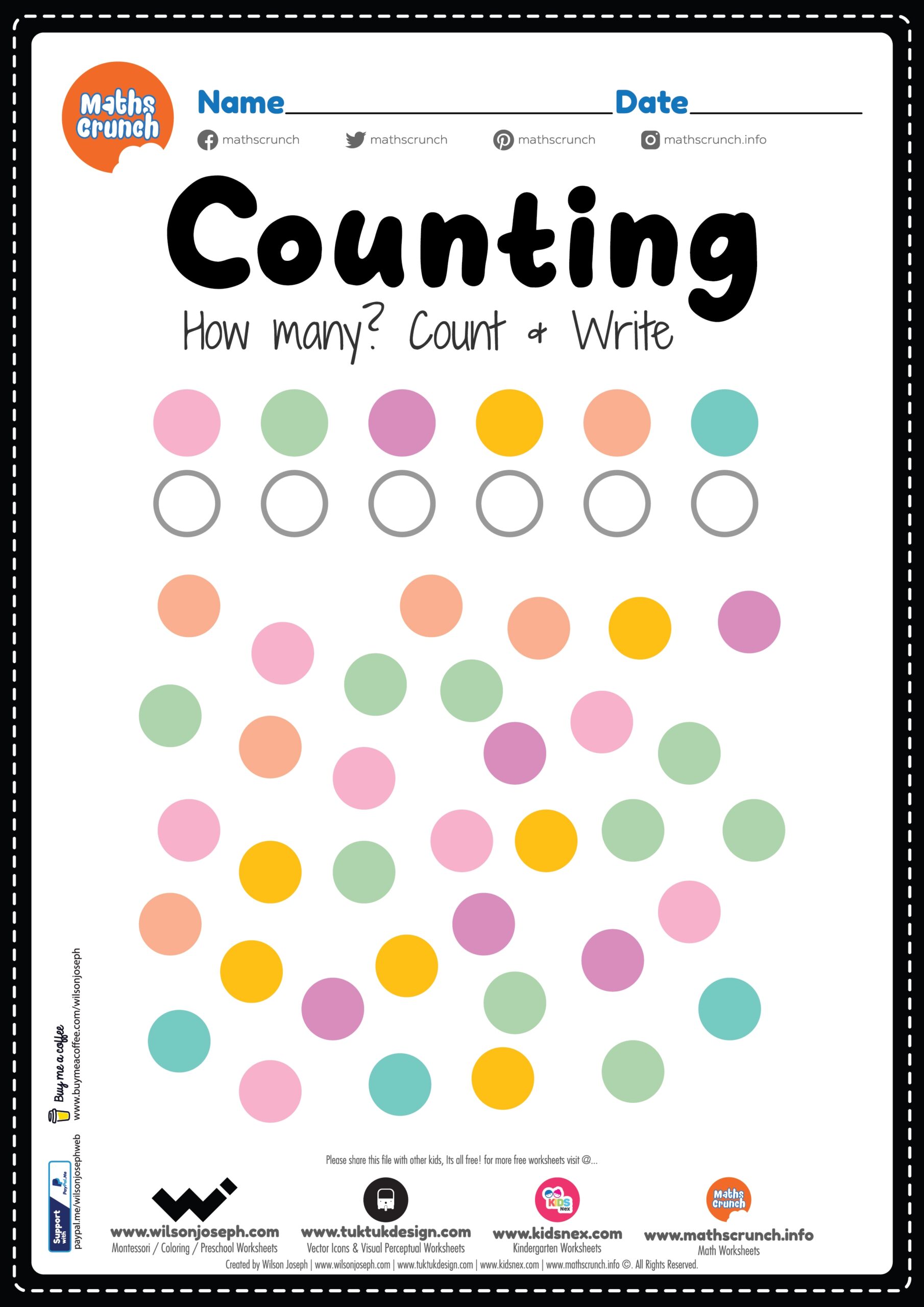 Free Printable Counting Kindergarten Math Worksheets Free Printable Counting Kindergarten Math Worksheets