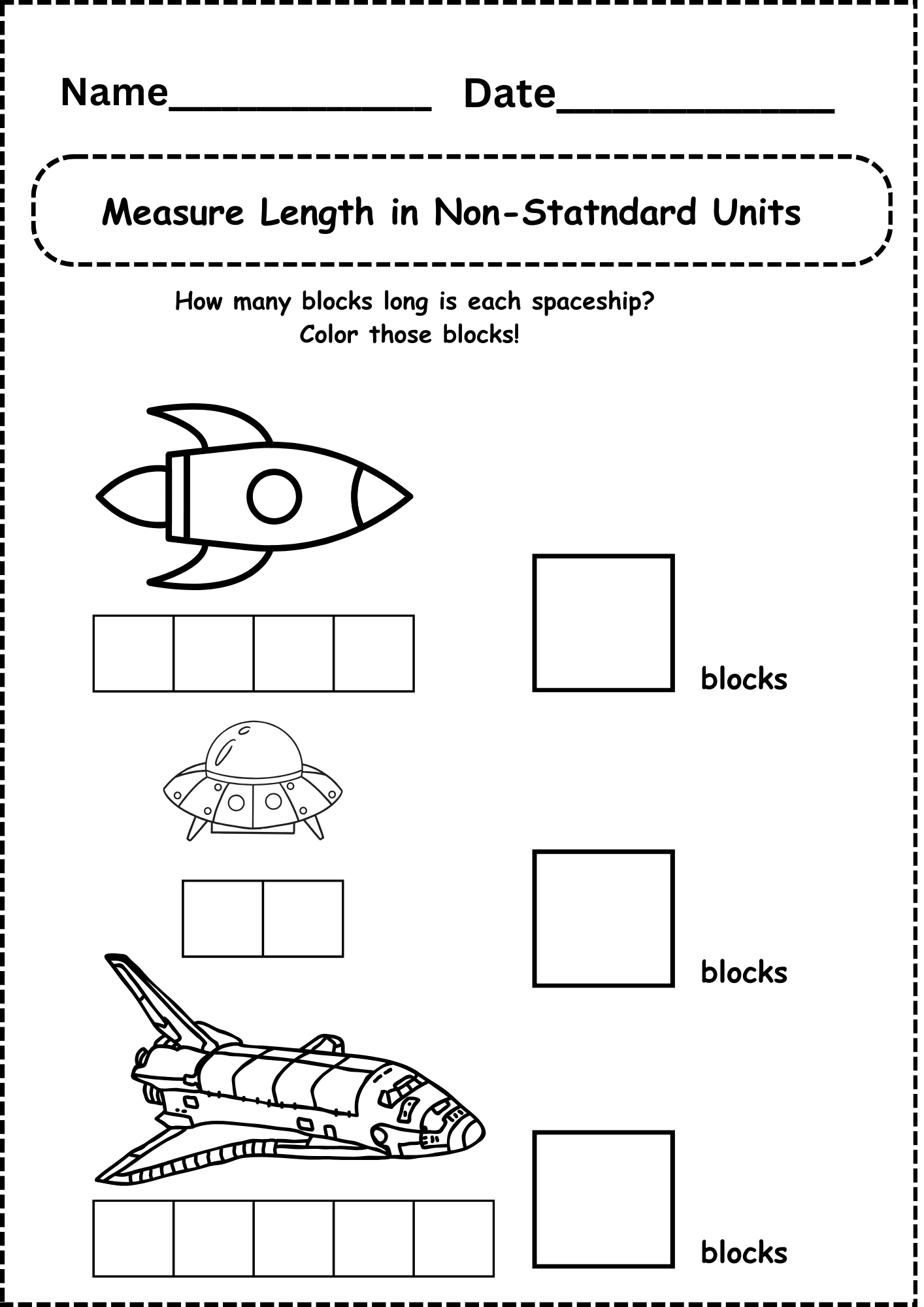 Kindergarten Measurement Worksheet Free