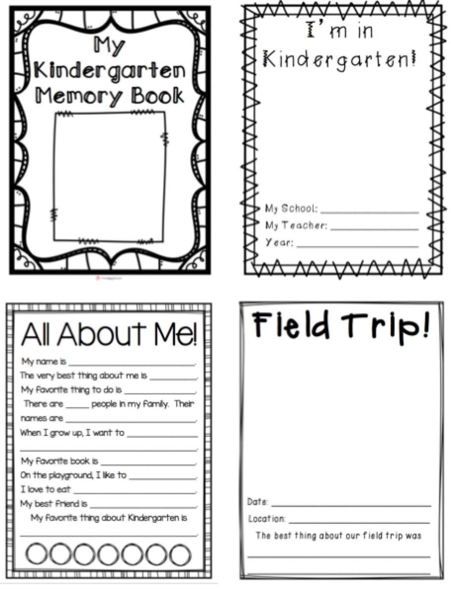 Kindergarten Memory Book TheHappyTeacher Kindergarten Memory Book TheHappyTeacher