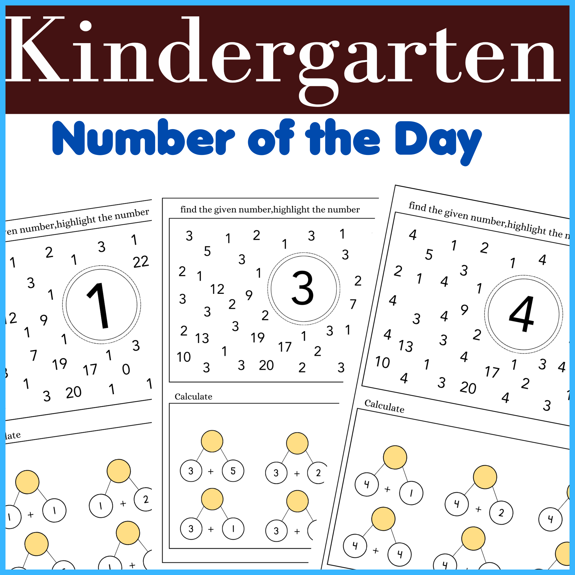 Kindergarten Number Of The Day Daily Math Worksheets Counting U0026 Numbers 1 To 20 Made By Teachers Kindergarten Number Of The Day Daily Math Worksheets Counting U0026 Numbers 1 To 20 Made By Teachers