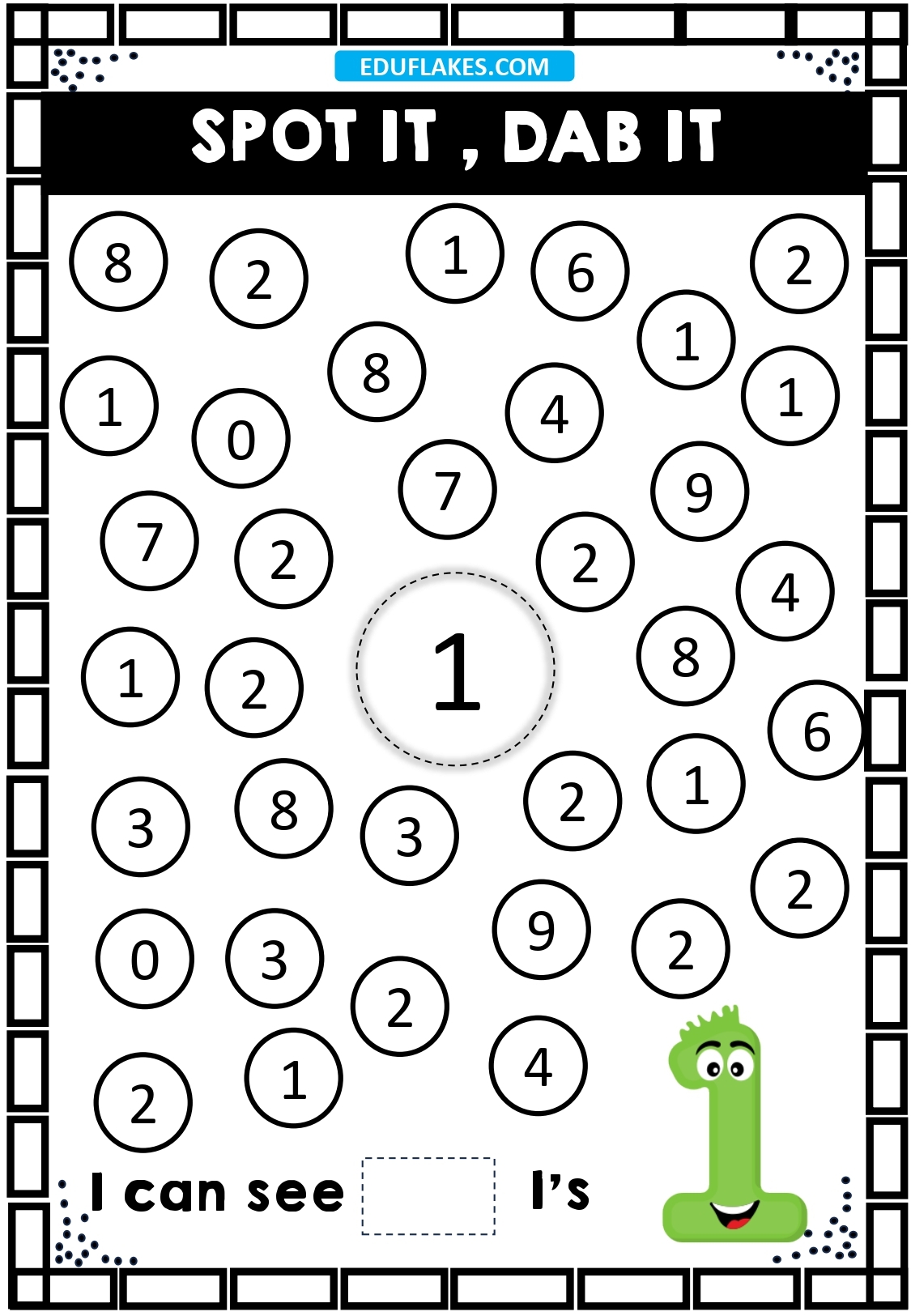 Kindergarten Number Recognition Worksheets 1 To 10 Free PDF Eduflakes