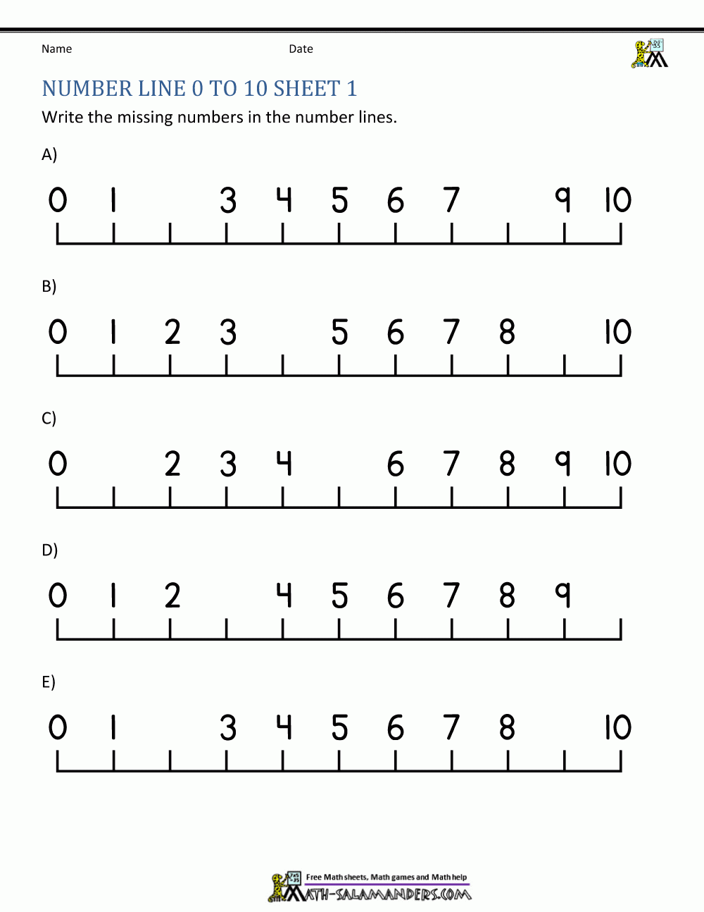 Kindergarten Number Worksheets Kindergarten Number Worksheets