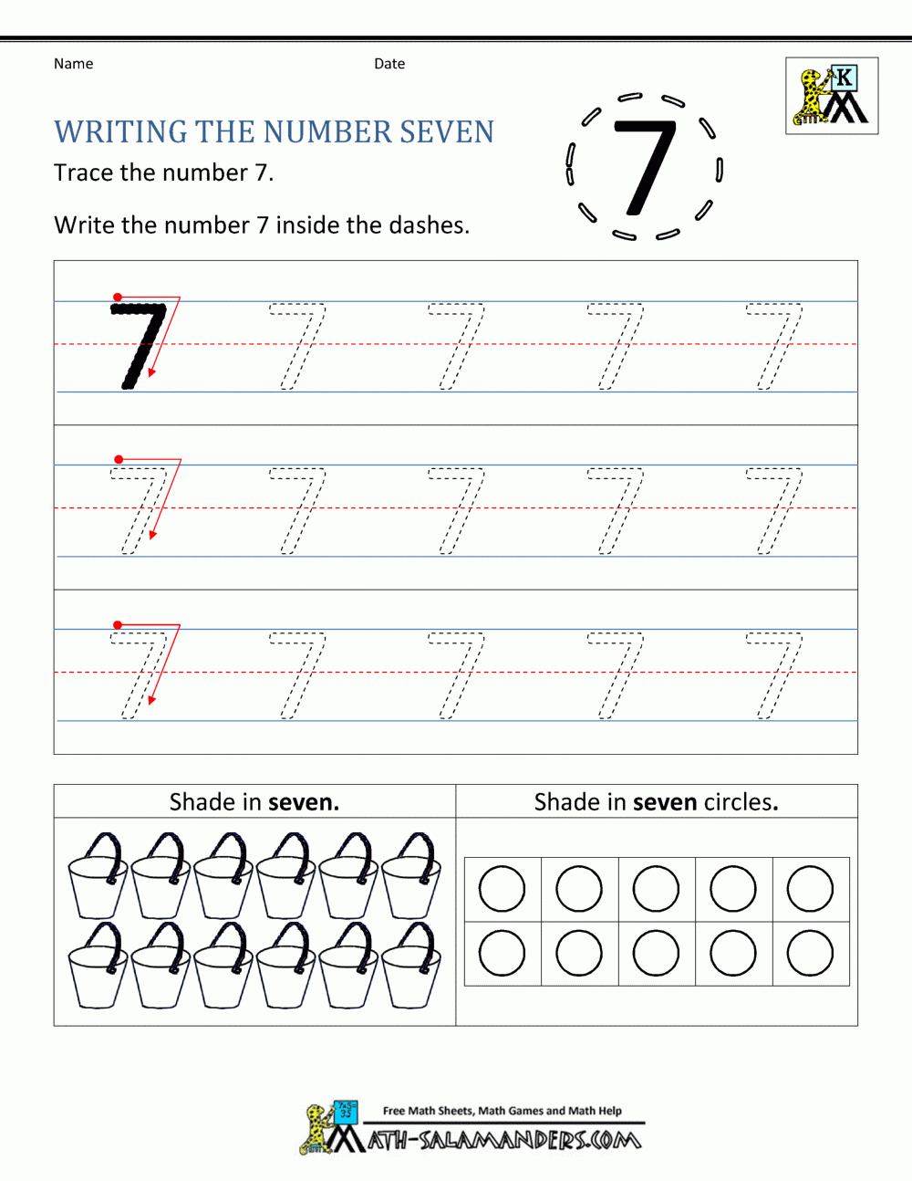 Free Number Writing Worksheets For Kindergarten Free Number Writing Worksheets For Kindergarten