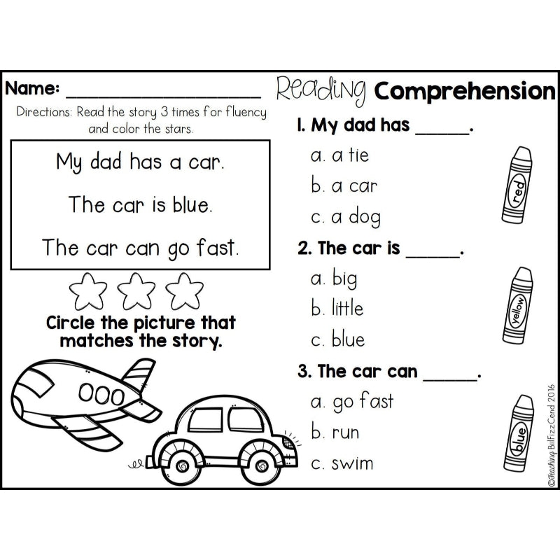 Kindergarten Reading Comprehension My Little Alphabet Worksheets Library