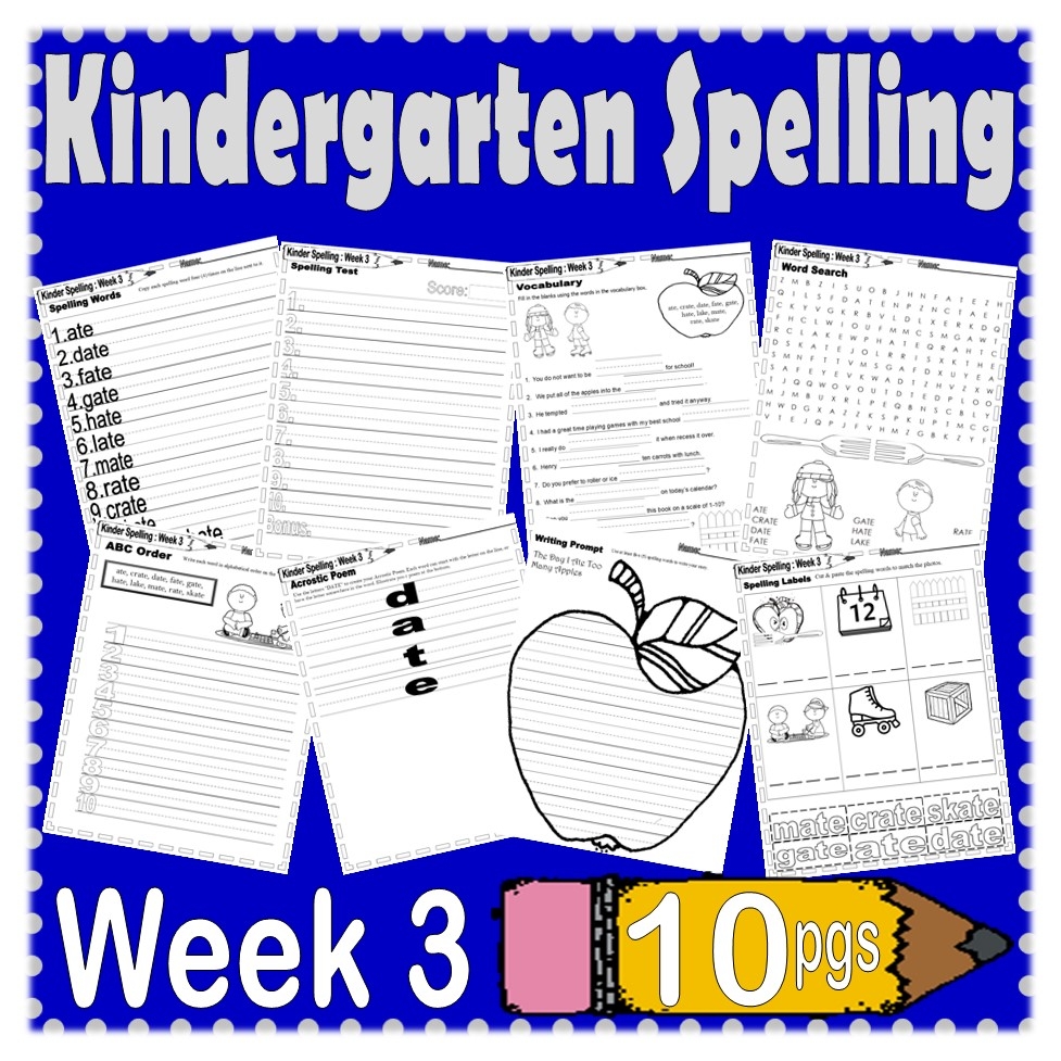 Word Spelling Worksheets For Kindergarten Word Spelling Worksheets For Kindergarten