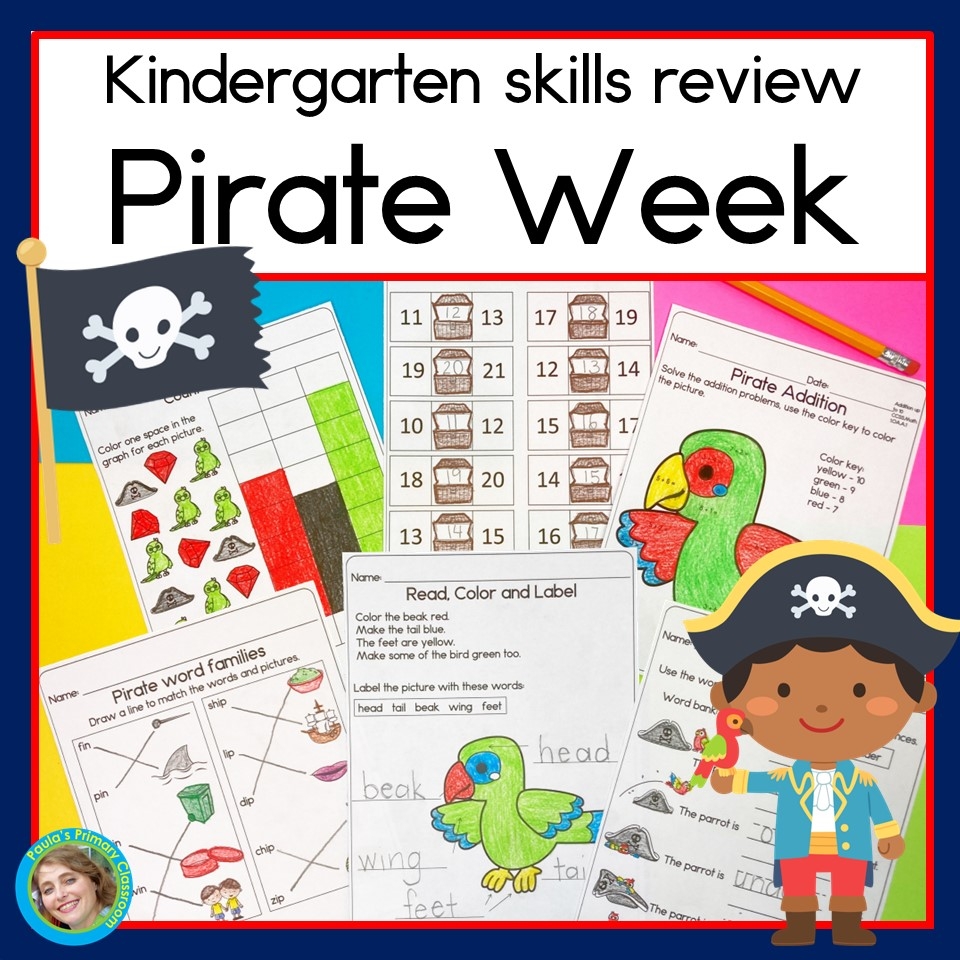 Kindergarten Summer Review Packet End Of The Year Pirate Math And Kindergarten Summer Review Packet End Of The Year Pirate Math And
