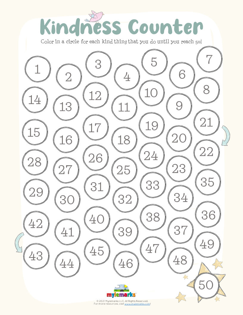 Kindness Counter from The Kindness Journal For Kids 