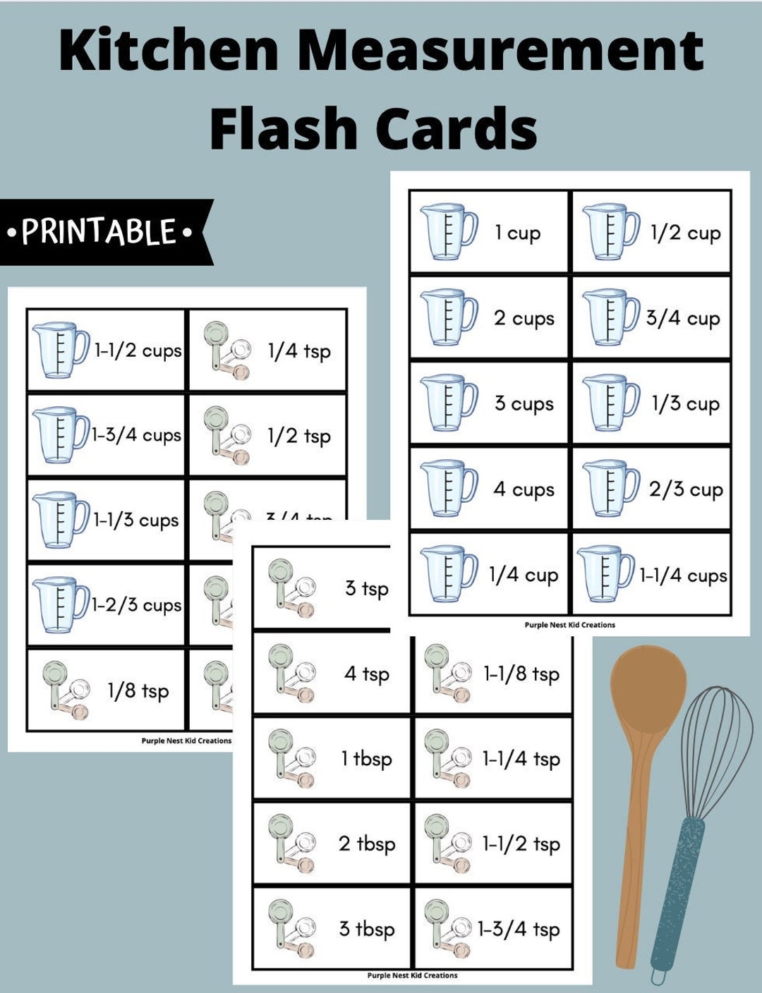 Free Printable Measuring Cards Preschool