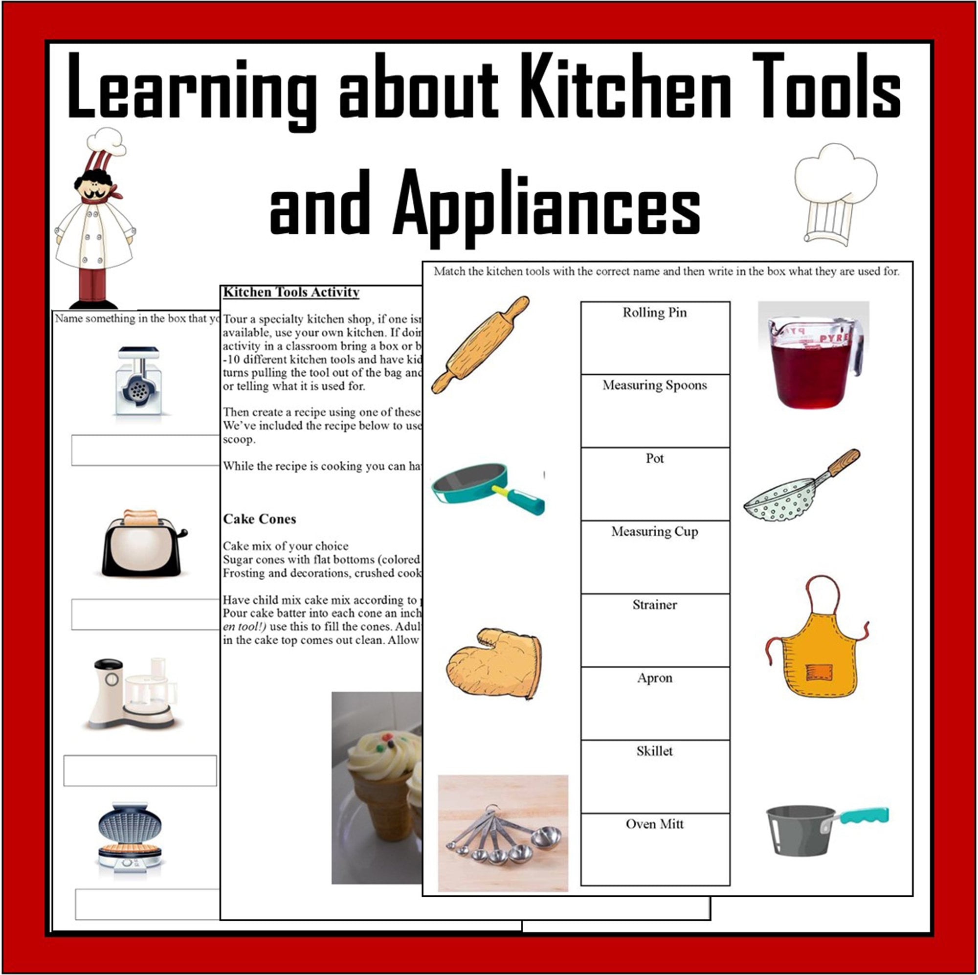 Printable Things In The Kitchen Worksheet