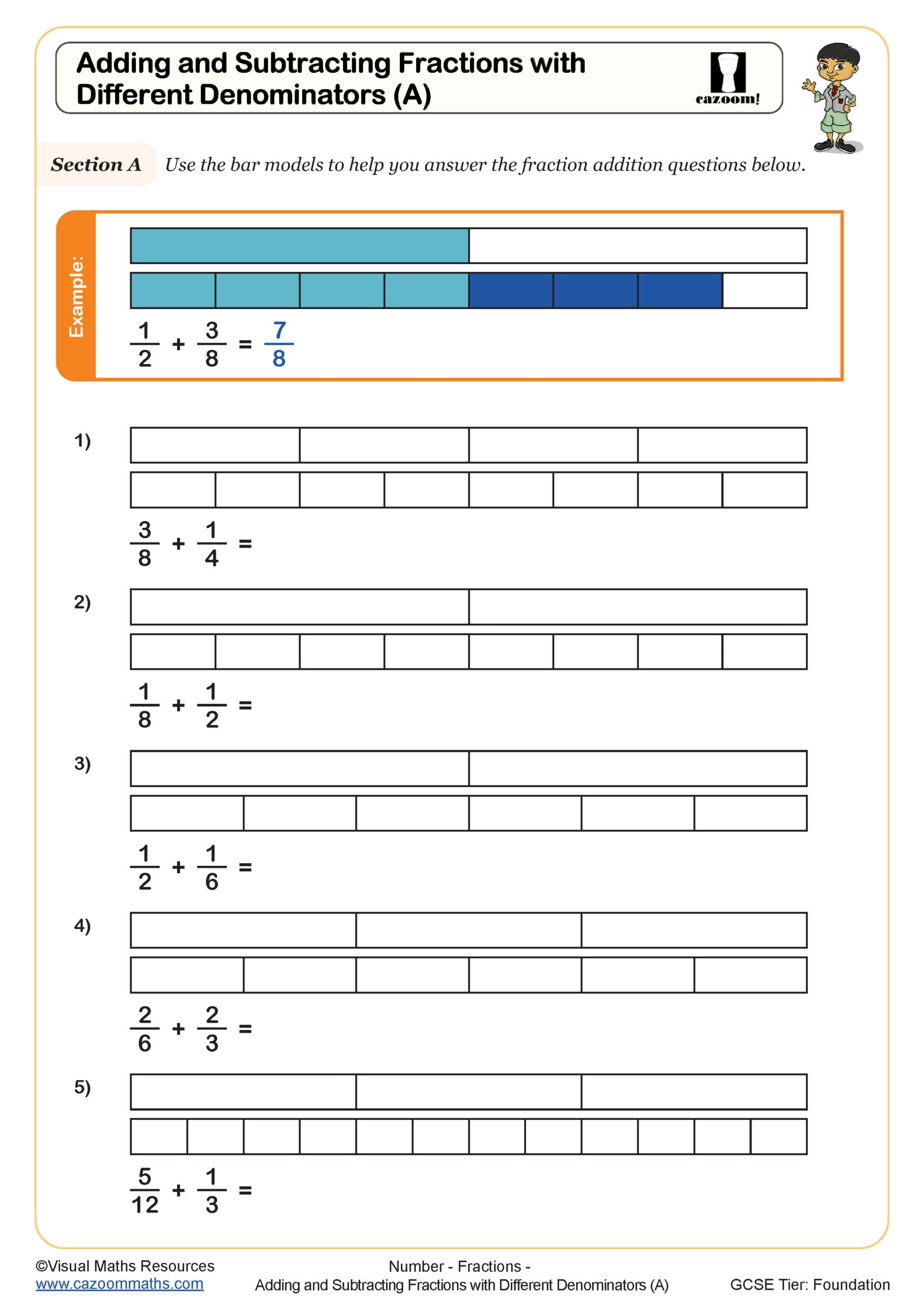 KS3 And KS4 Bar Modelling Worksheets Engaging Models And Manipulatives For Maths Mastery