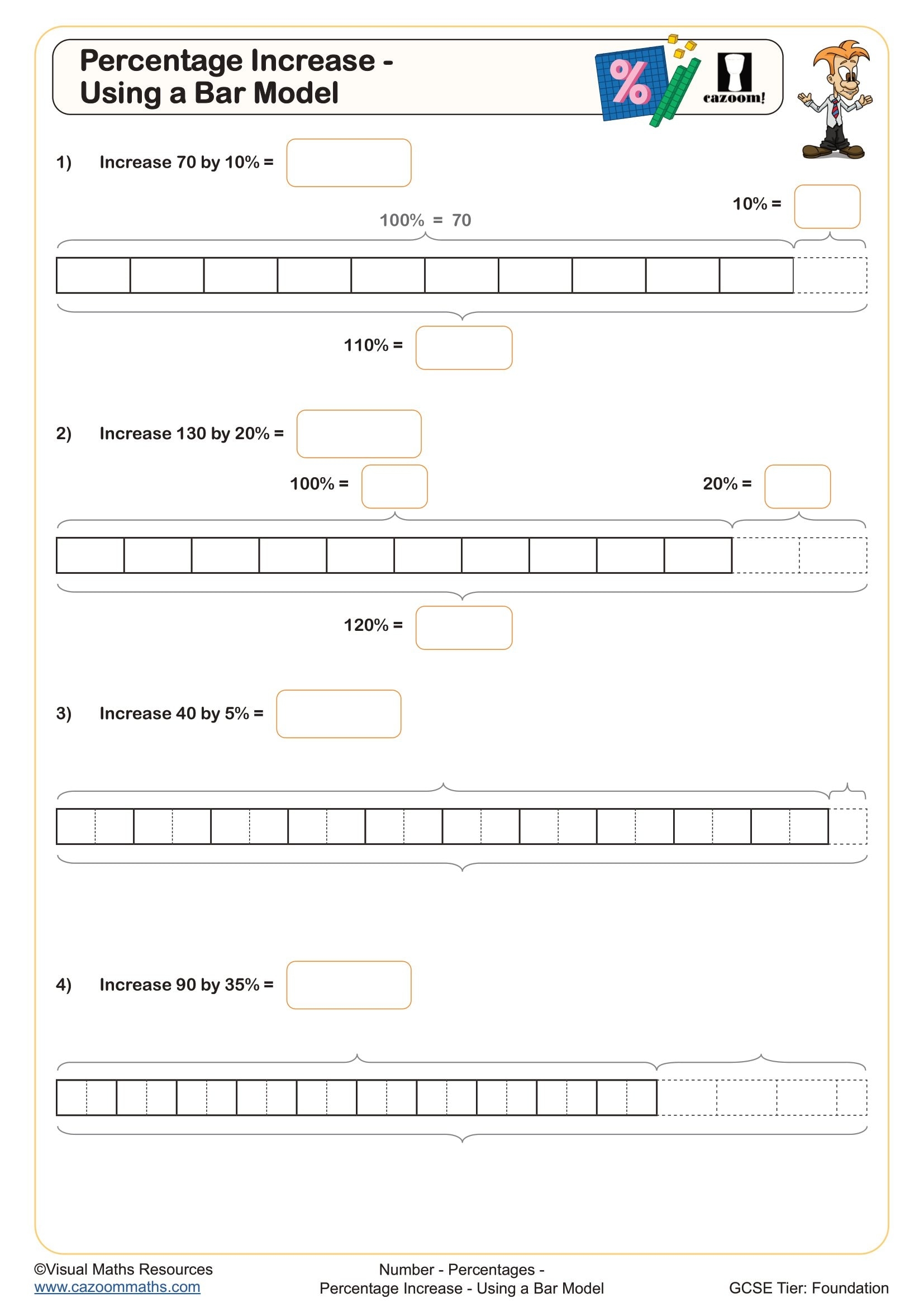 KS3 And KS4 Bar Modelling Worksheets Engaging Models And Manipulatives For Maths Mastery