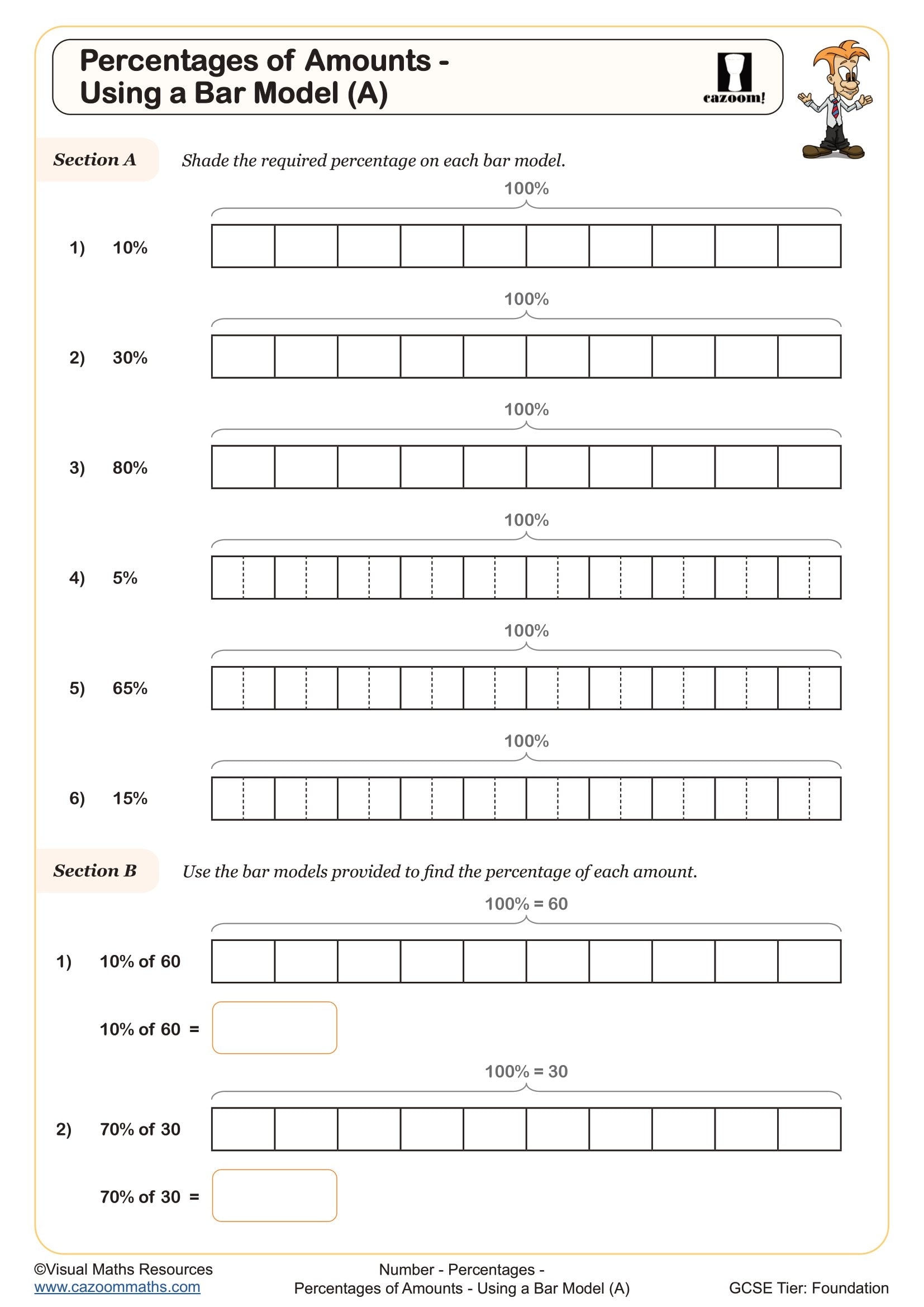KS3 And KS4 Bar Modelling Worksheets Engaging Models And Manipulatives For Maths Mastery