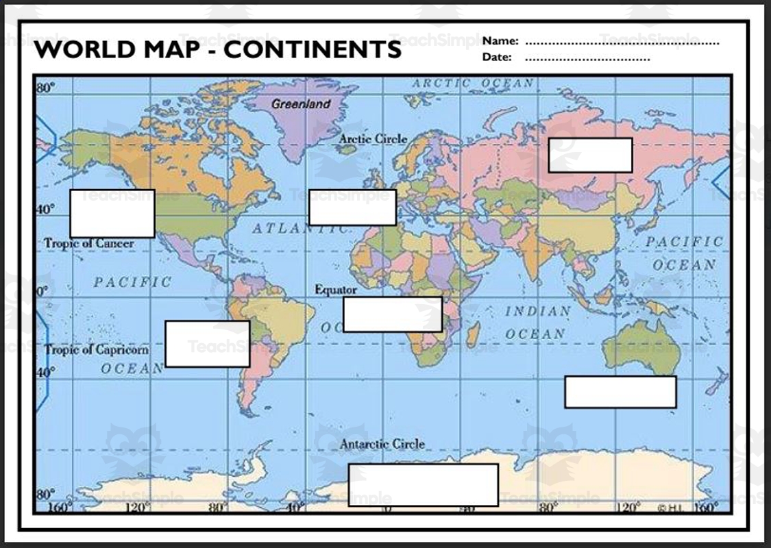 7 Continents Printable Worksheets 7 Continents Printable Worksheets