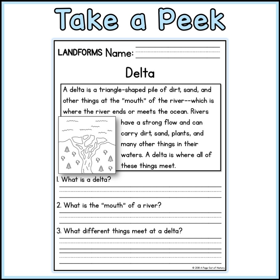 Landforms Social Studies Science Reading Comprehension Passages K Worksheets Library Landforms Social Studies Science Reading Comprehension Passages K Worksheets Library